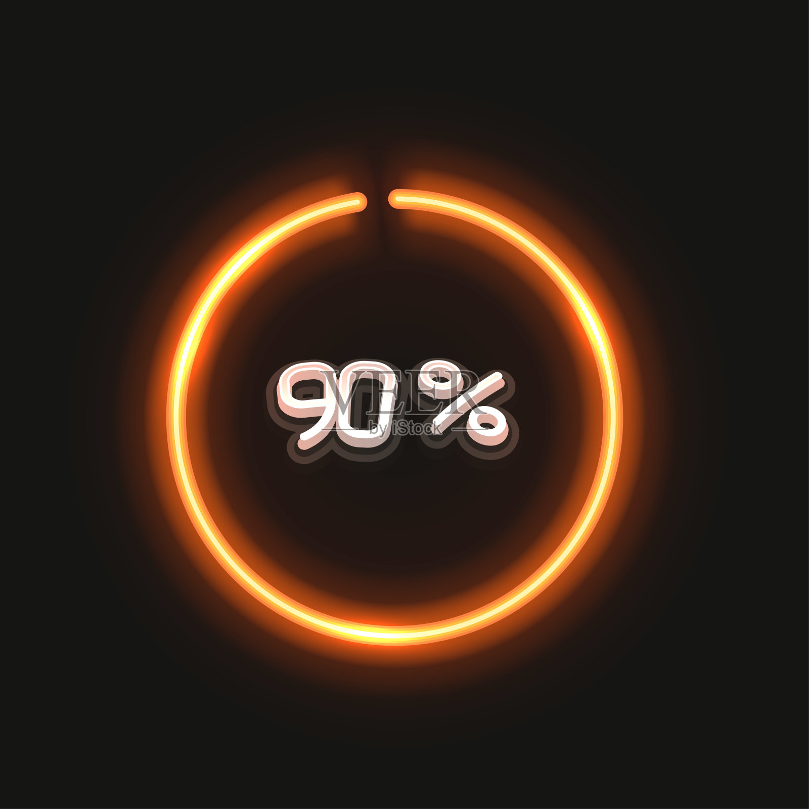 销售横幅模板设计。大减价特价。季末特价横幅。矢量插图。高达九折优惠。插画图片素材