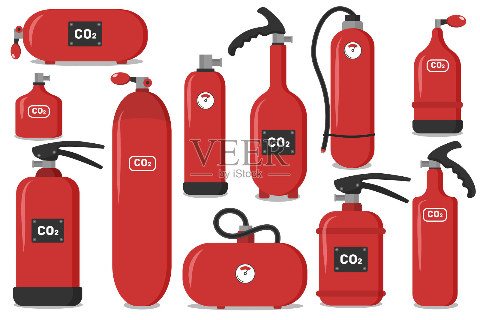灭火器合集插画图片素材
