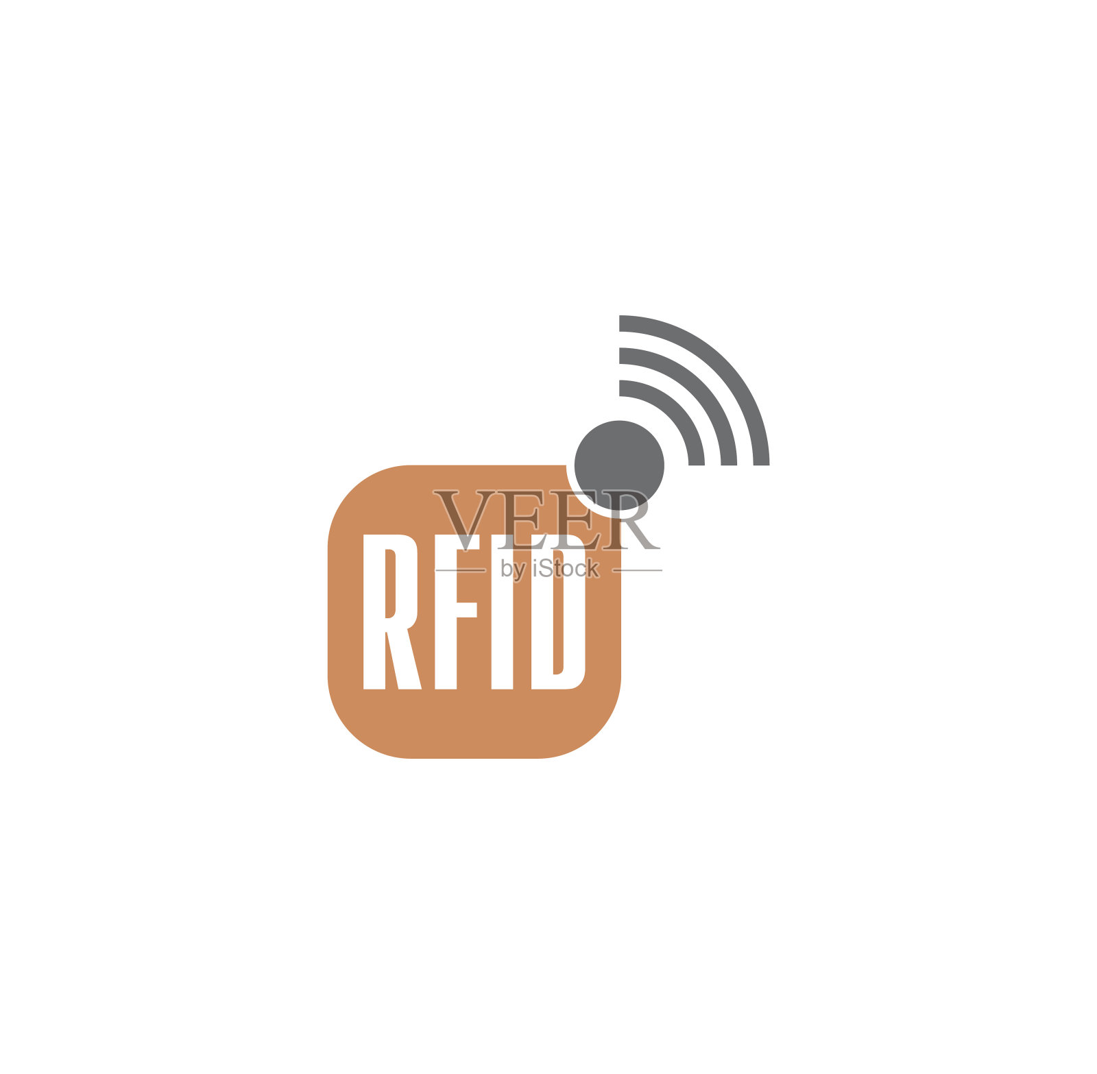 RFID相关图标的背景为图形和网页设计。创意插图概念符号的web或移动应用程序。插画图片素材