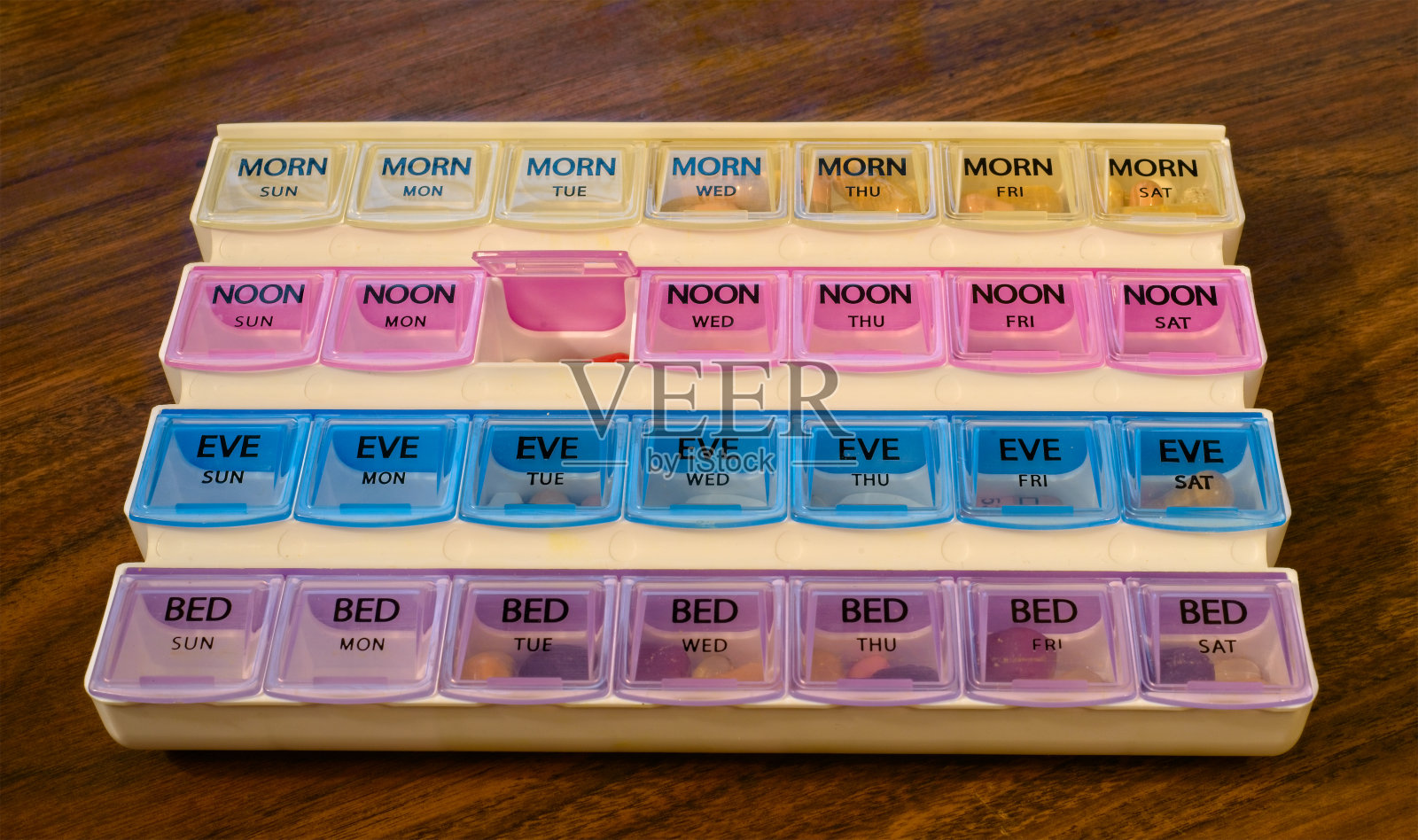 每周药丸组织者照片摄影图片