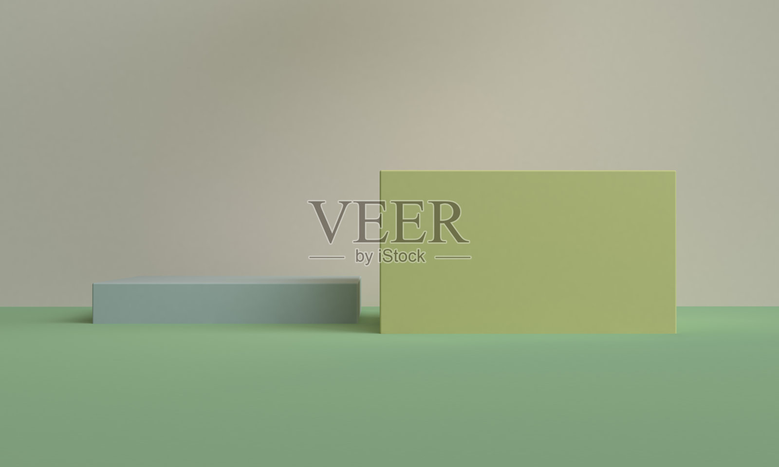 极简的原始几何抽象背景，时尚时尚的插画裙台，站，展示在粉彩优质产品。3 d渲染。插画图片素材