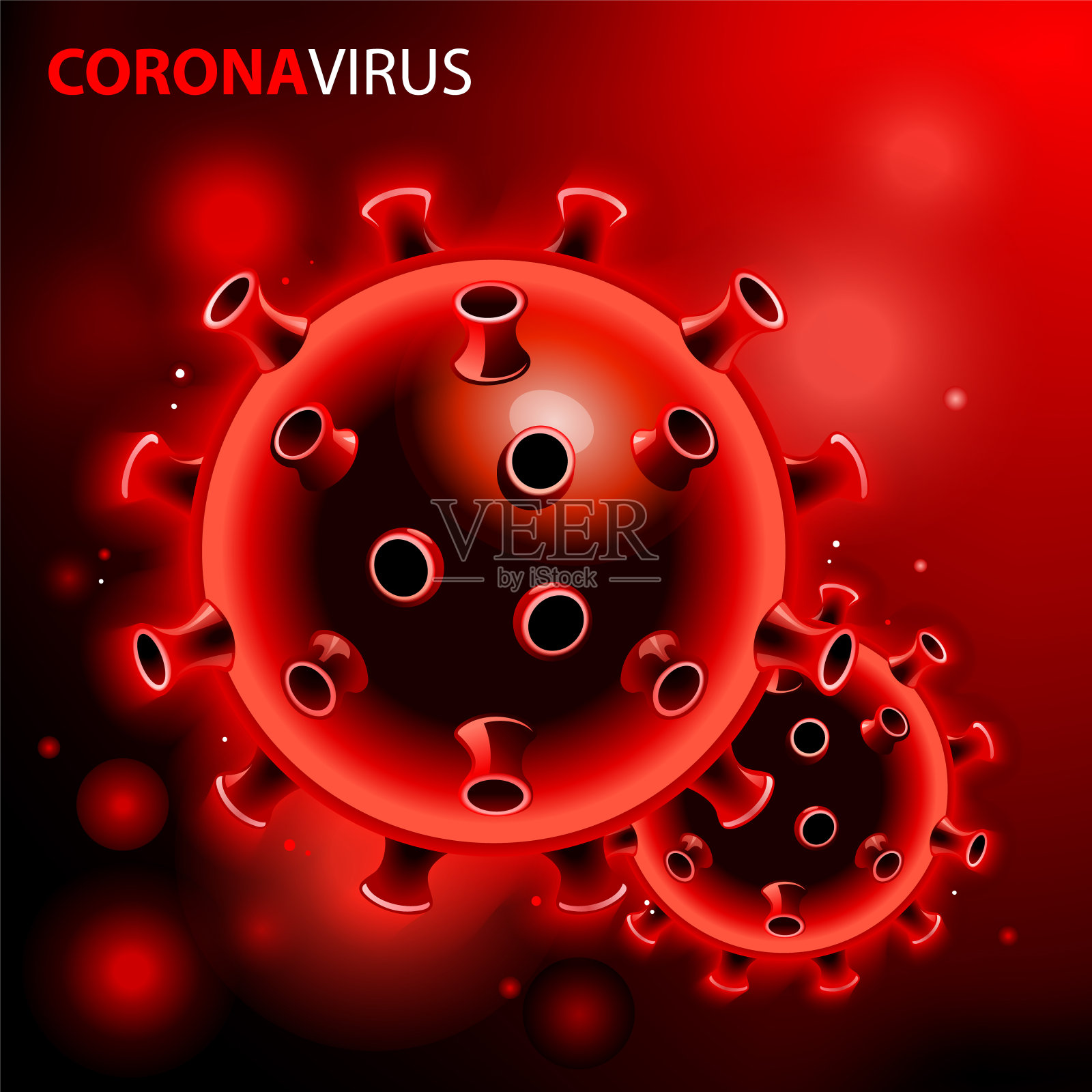新型冠状病毒细菌载体插画图片素材