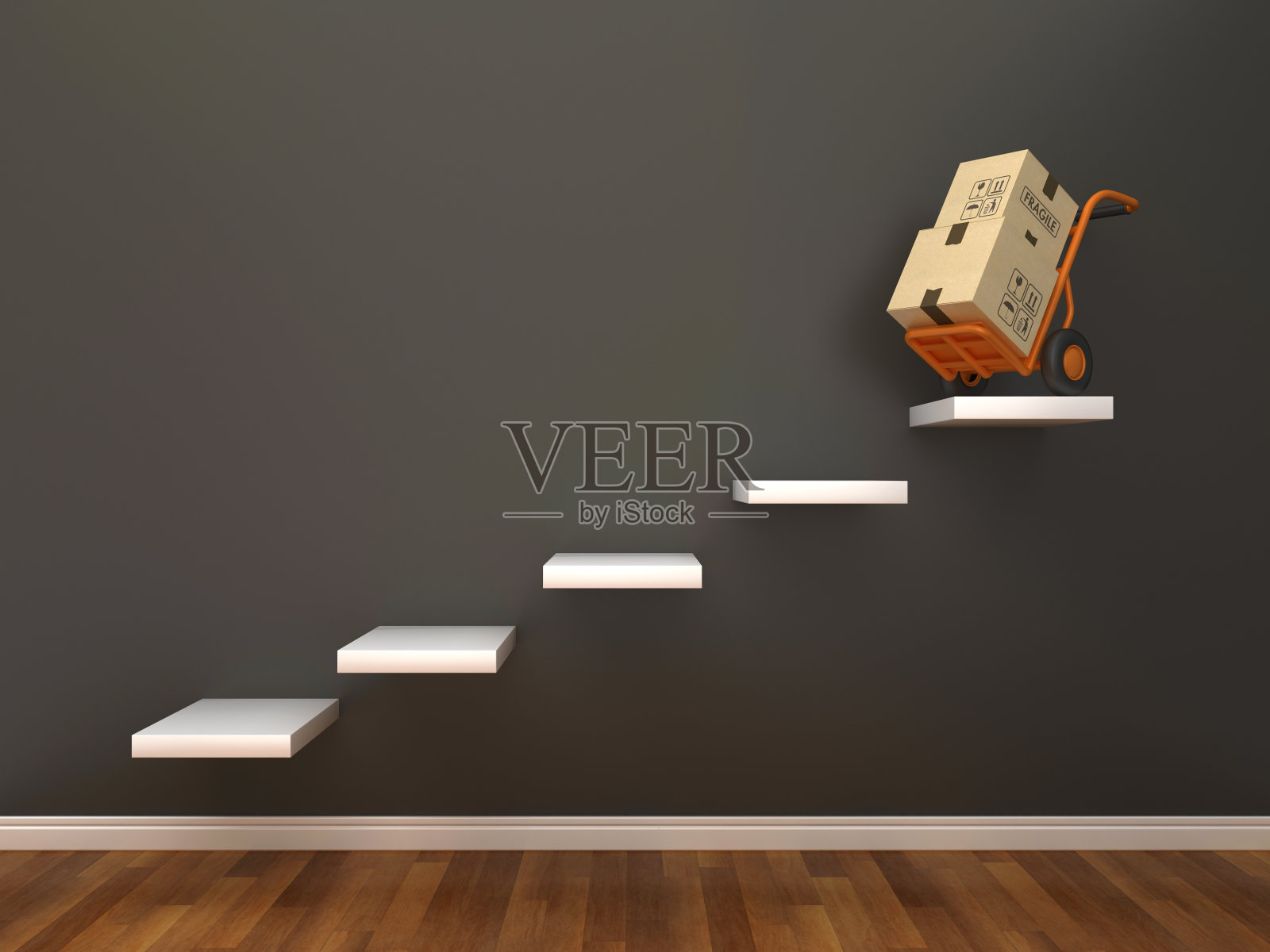 步骤与手动卡车- 3D渲染照片摄影图片