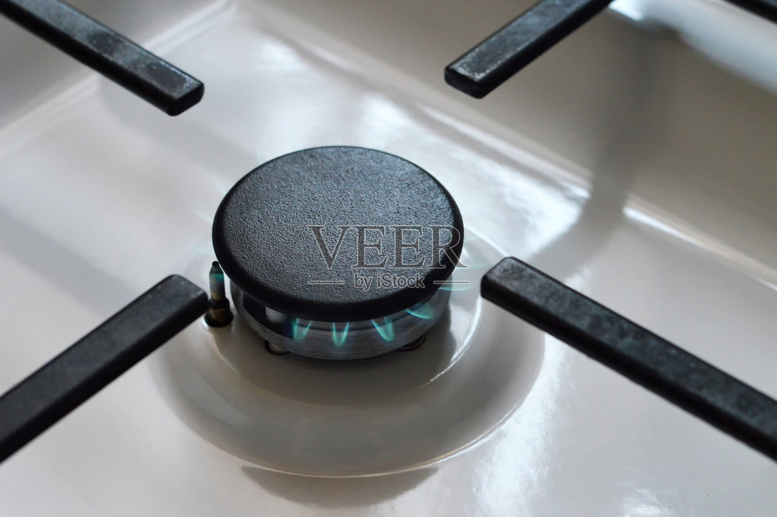 煤气炉燃烧器的近景照片摄影图片