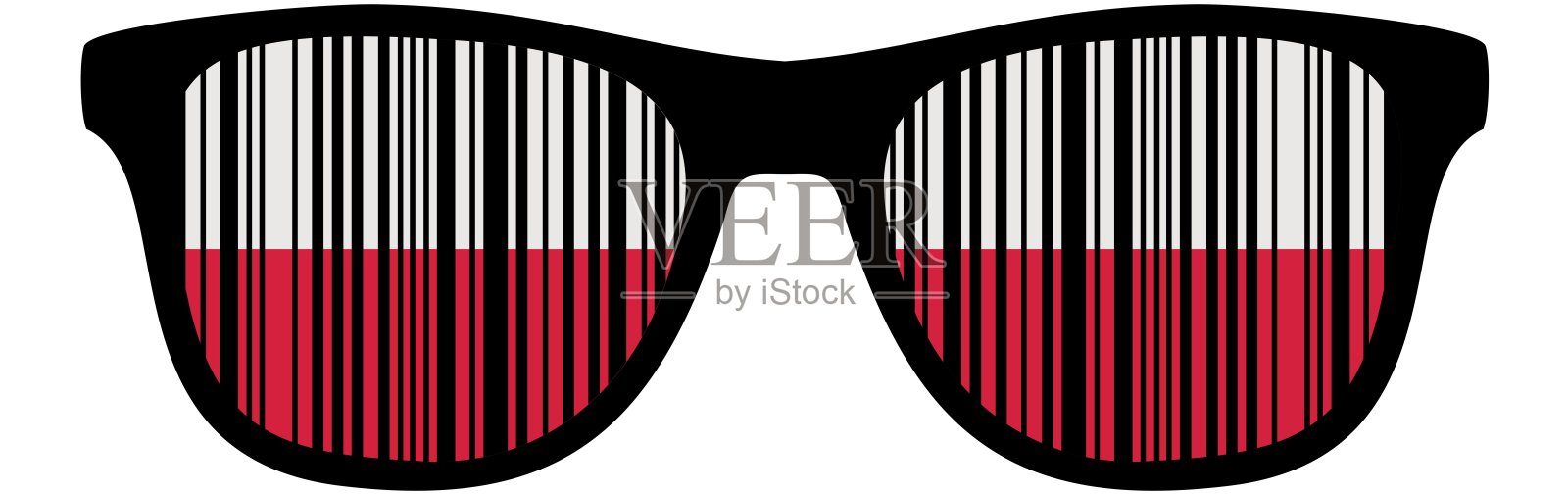 条形码对应的波兰产品-促进购买波兰的创作。插画图片素材