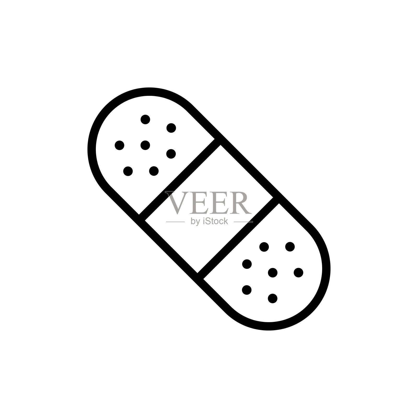 医疗图标:急救绷带插画图片素材