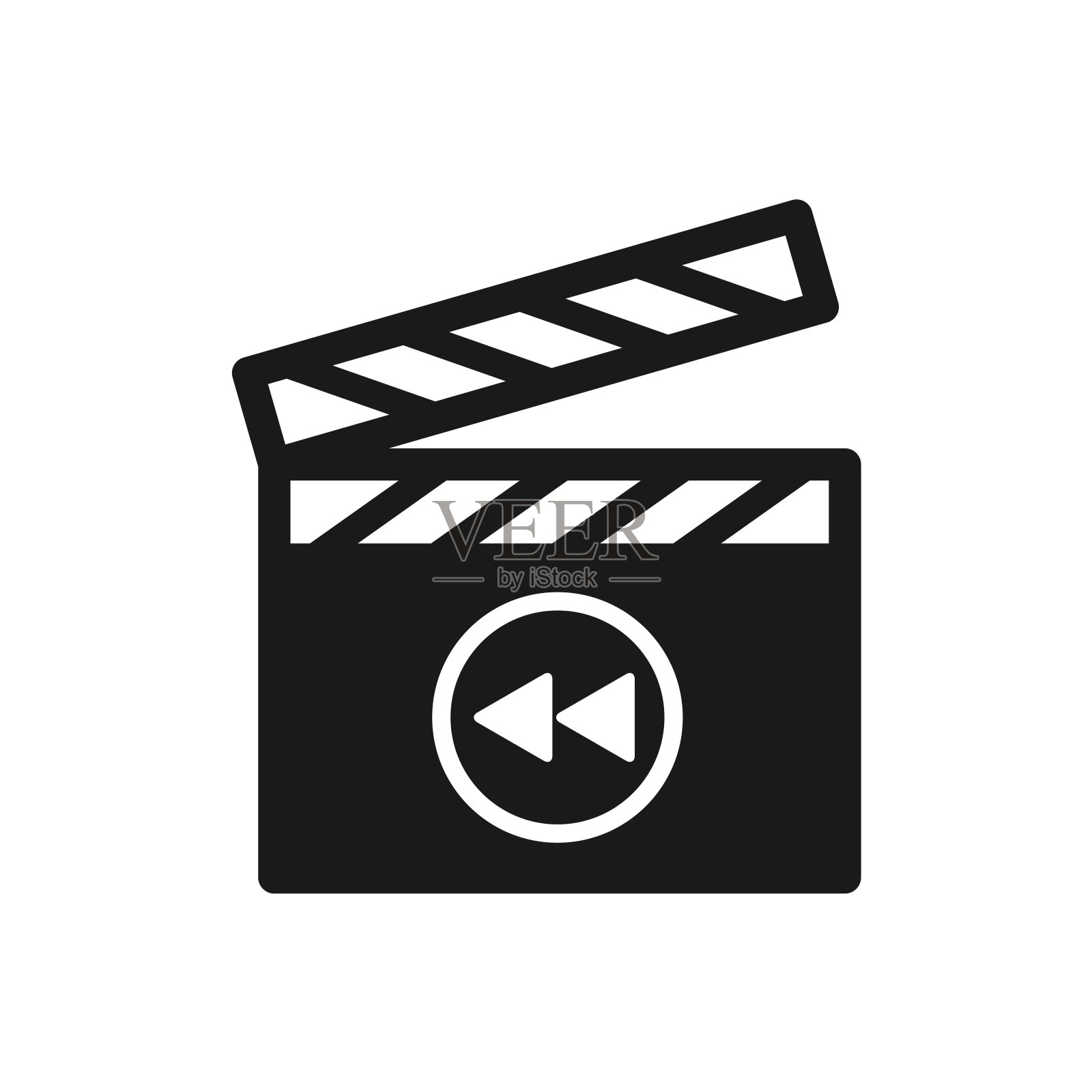 矢量拍手图标，影片剪辑图标与媒体播放器按钮图标图标素材