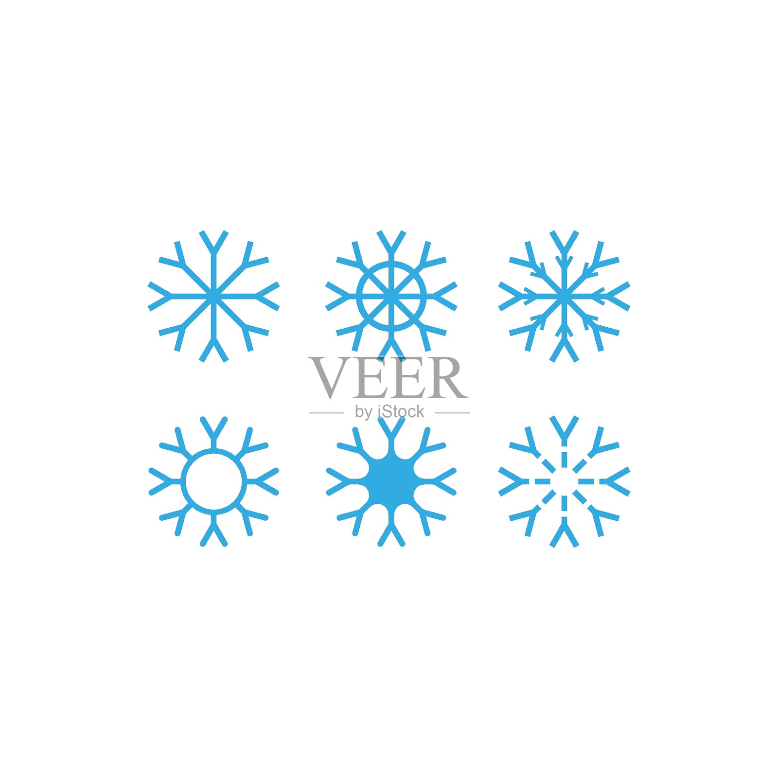 雪花图标插画图片素材