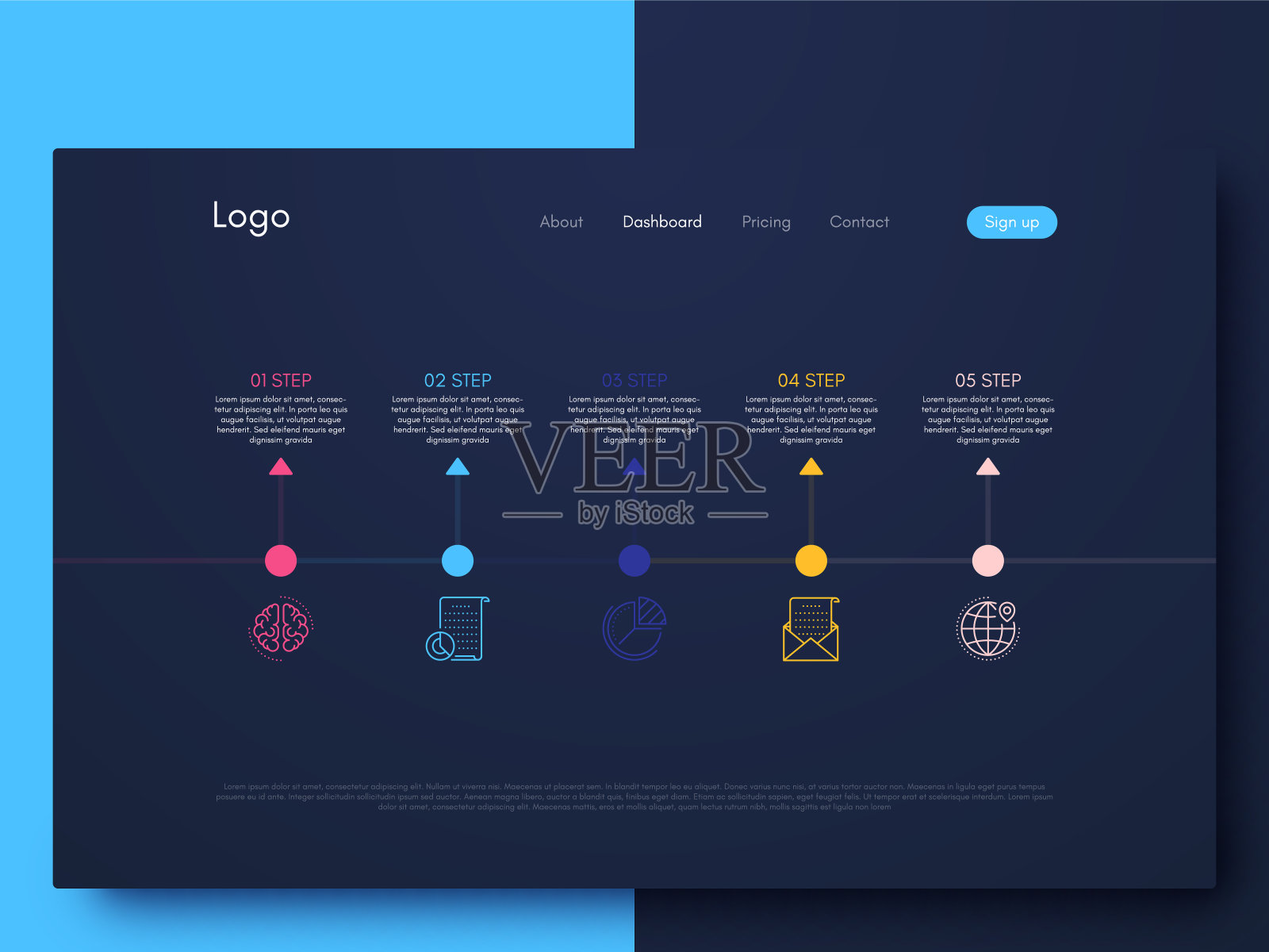 矢量图形信息图。模板创建移动应用程序，工作流布局，图表，横幅，网页设计，商业信息图表报告插画图片素材