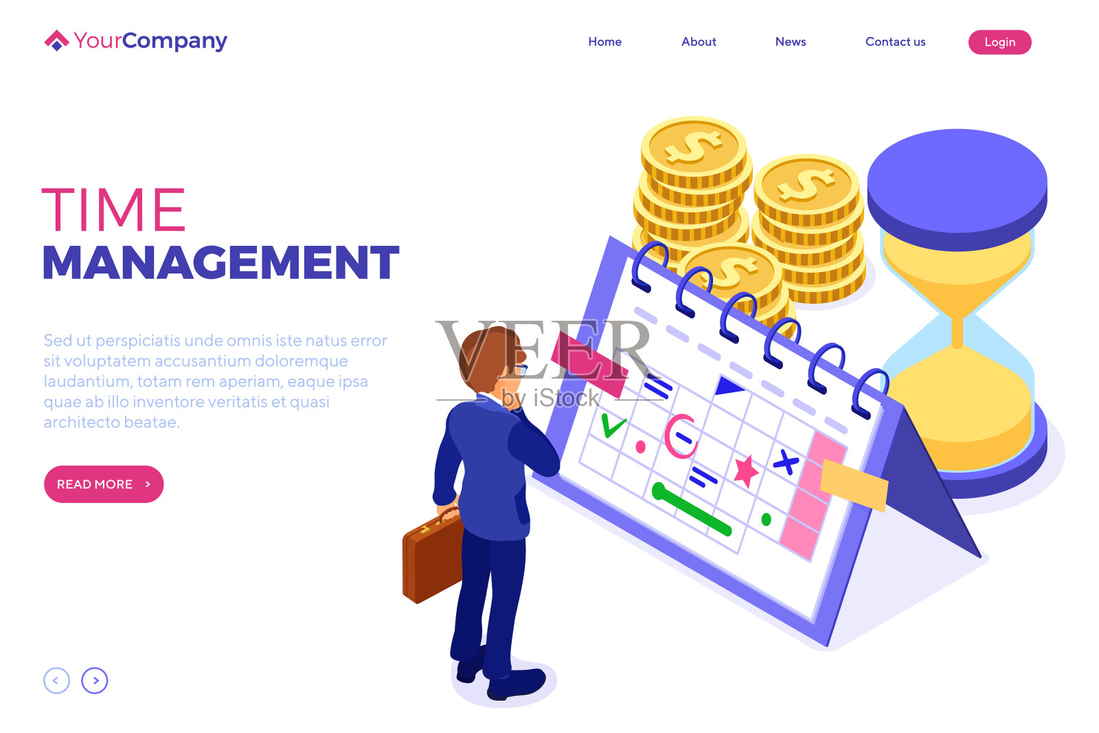 计划进度时间管理插画图片素材