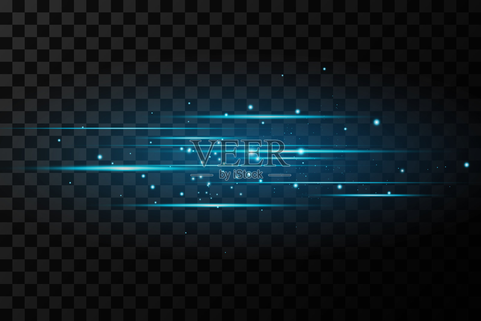 蓝色的光效果。摘要激光光束。灯光效果在美丽的横幅。矢量插图。设计元素图片