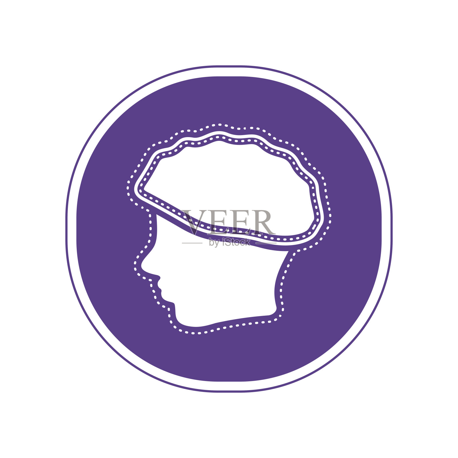 一个男人带着外科手术帽图标的贴纸插画图片素材