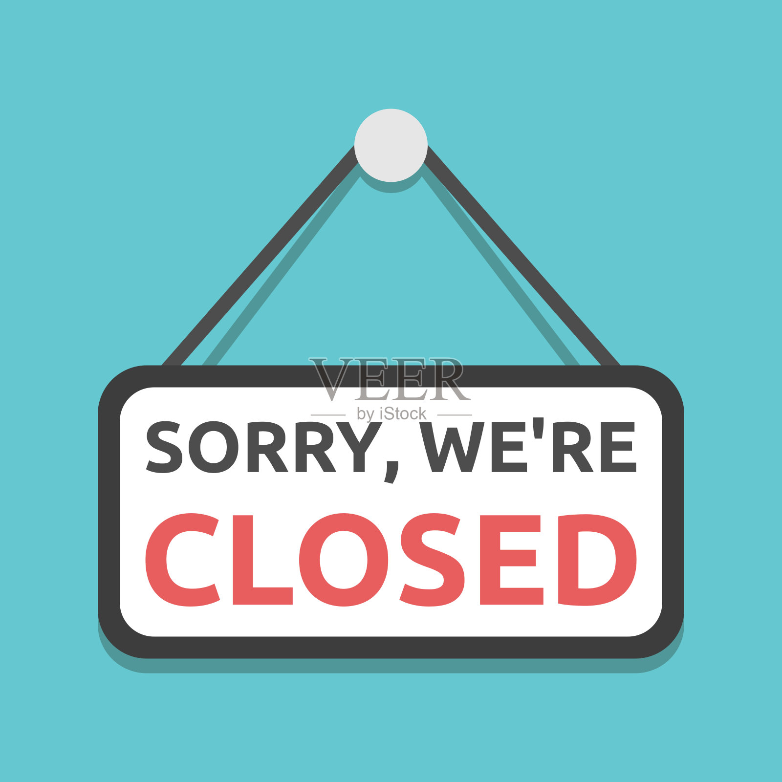 对不起，我们关门了插画图片素材