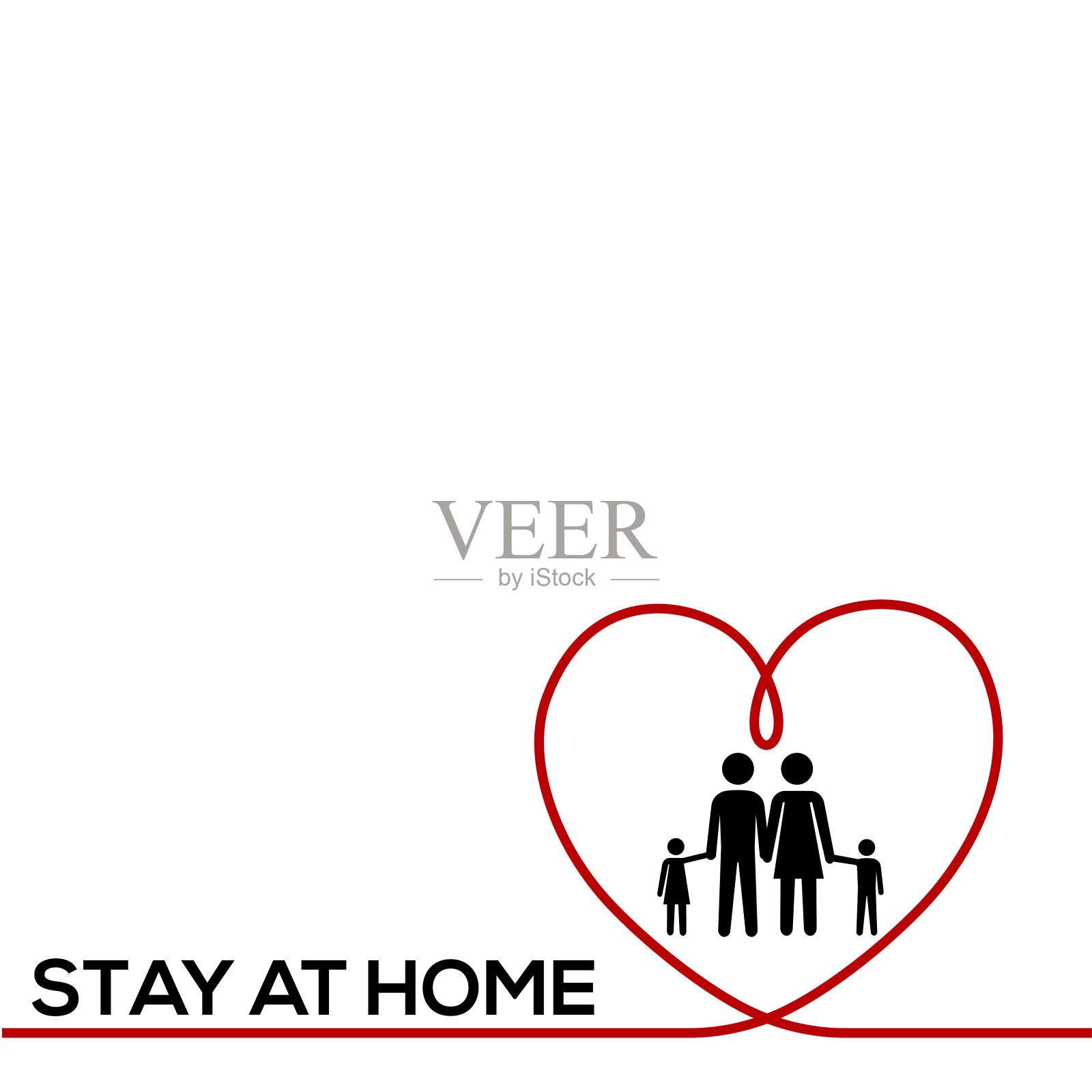 居家意识社交媒体宣传和冠状病毒预防。向量设计元素图片