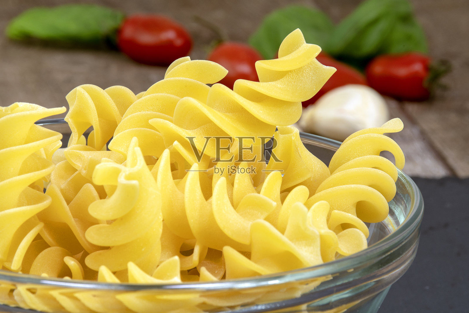 意大利南部卷意大利面。照片摄影图片