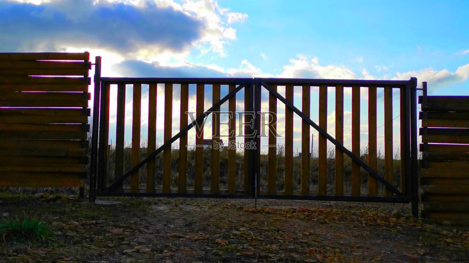木门乡村花园的木门照片摄影图片