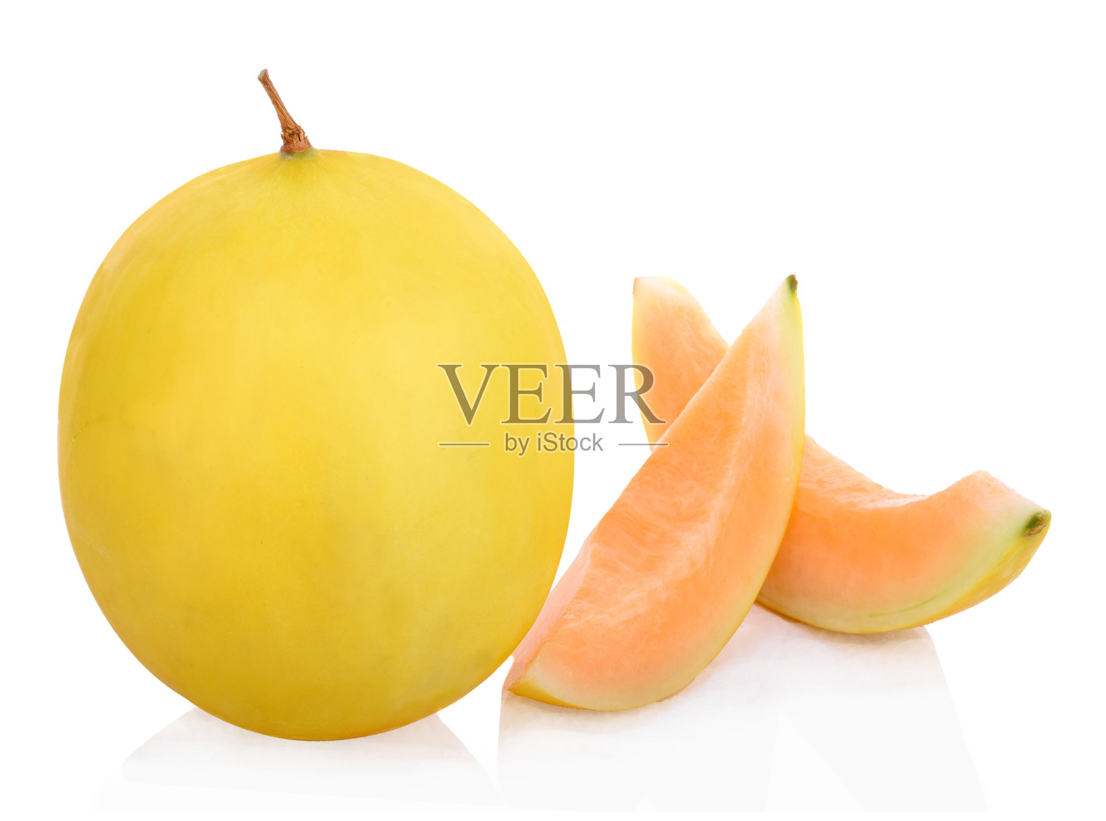 哈密瓜孤立在白色背景照片摄影图片