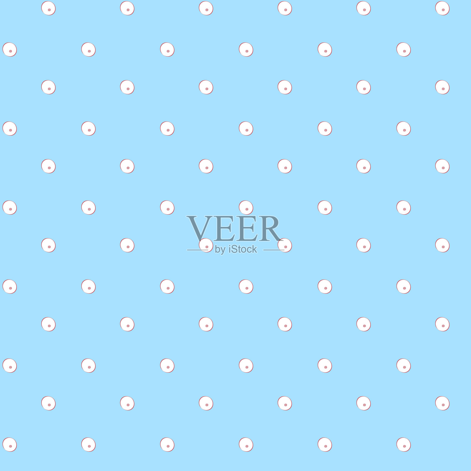 向量无缝模式。手绘圆点花纹纹理。插画图片素材