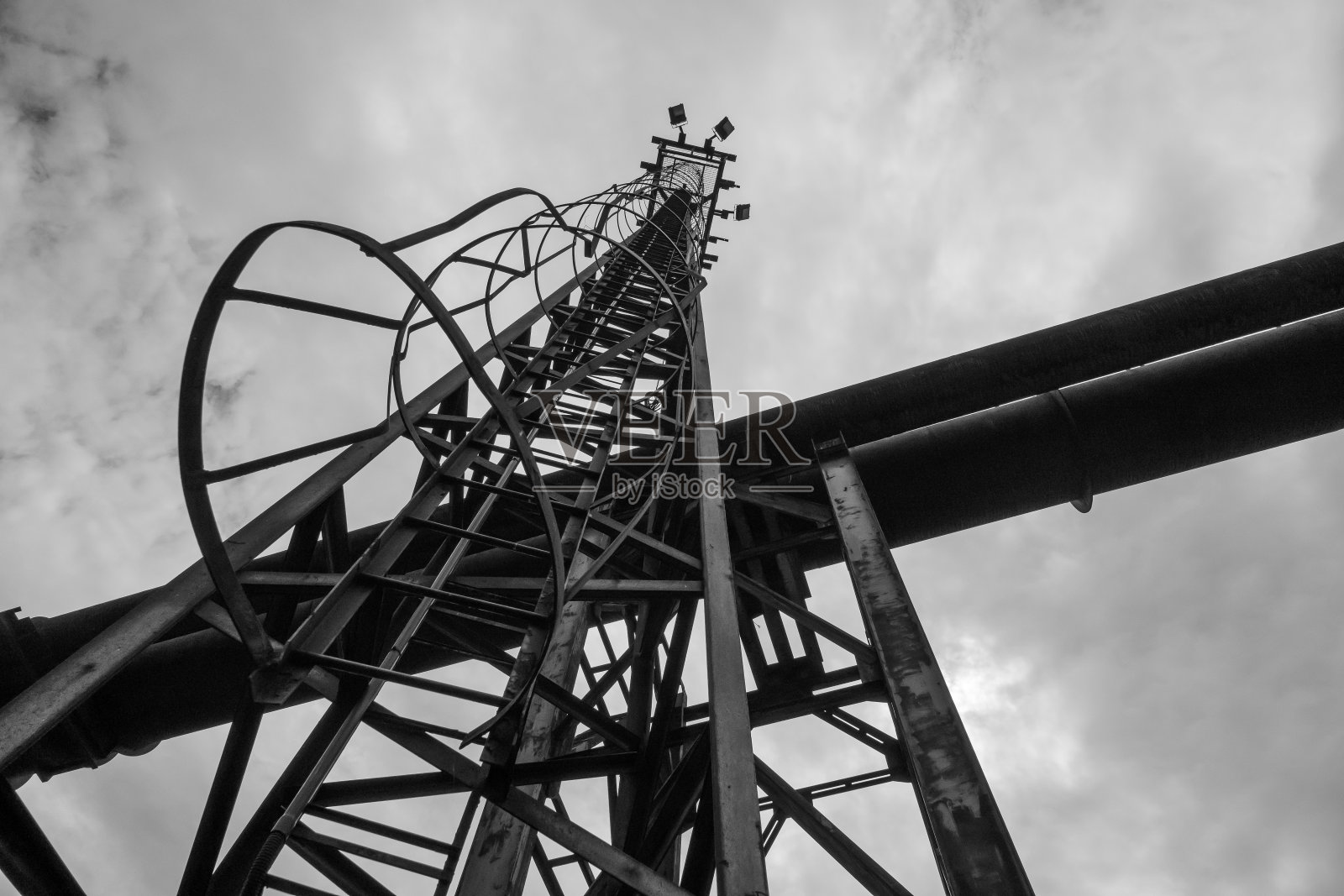 黑色和白色抽象的工业背景照片摄影图片