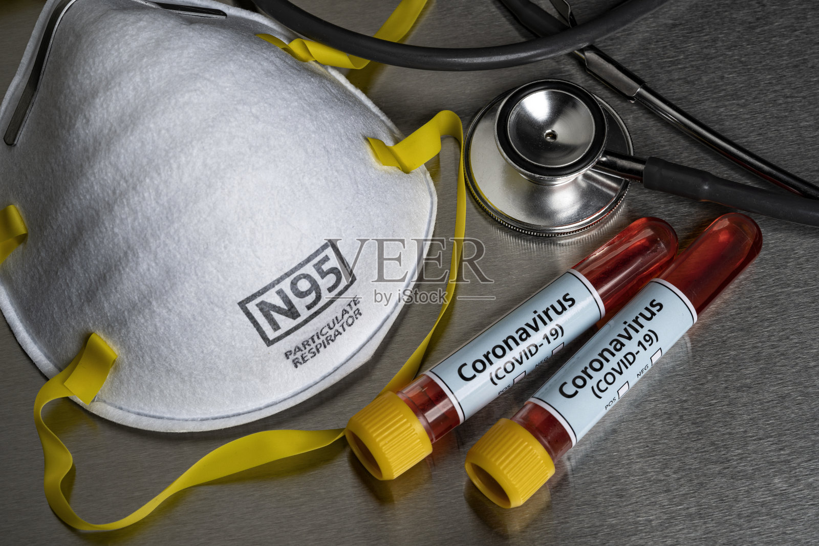 N95 COVID-19检测面罩照片摄影图片