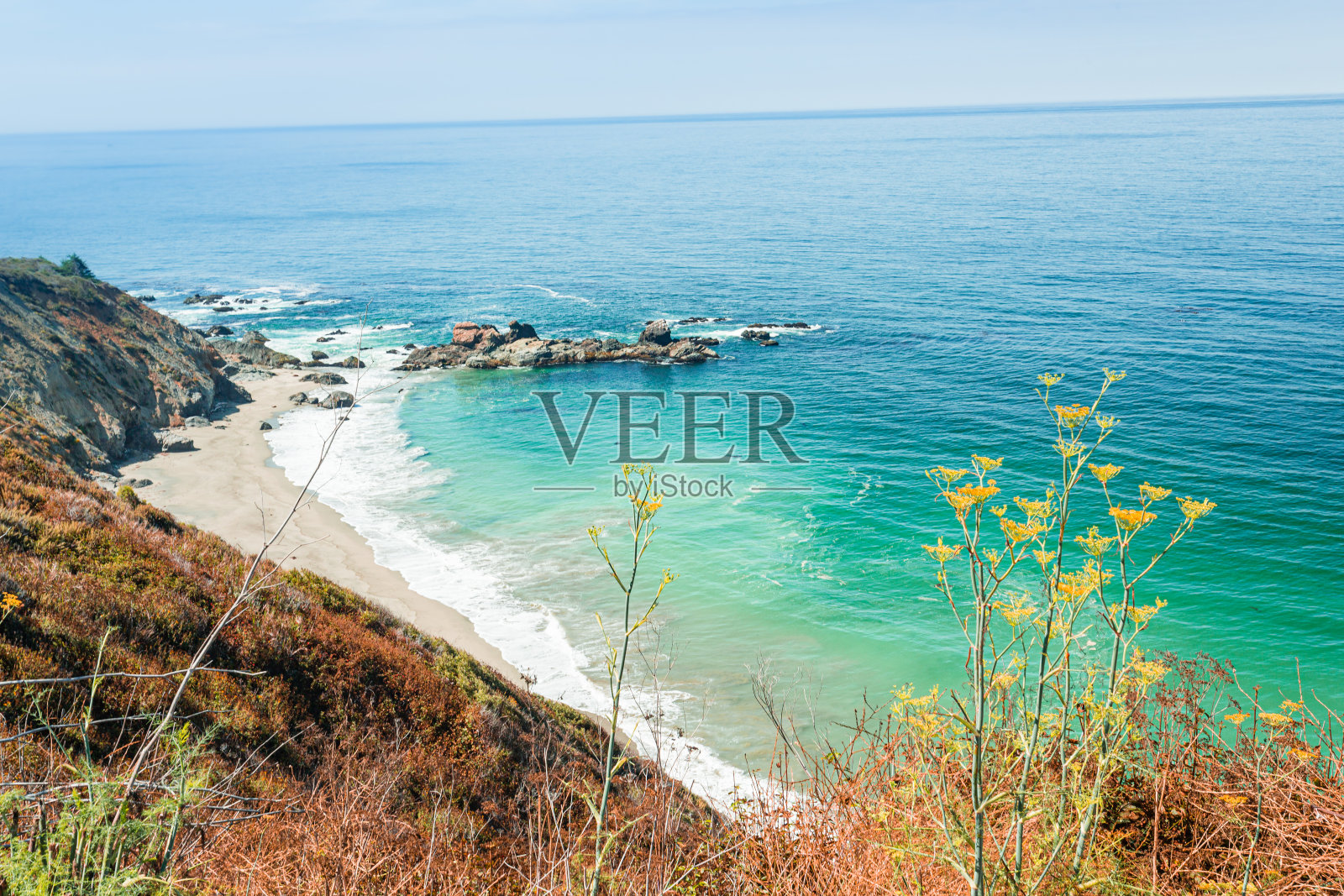 美丽的景色在加利福尼亚海岸-大苏尔照片摄影图片