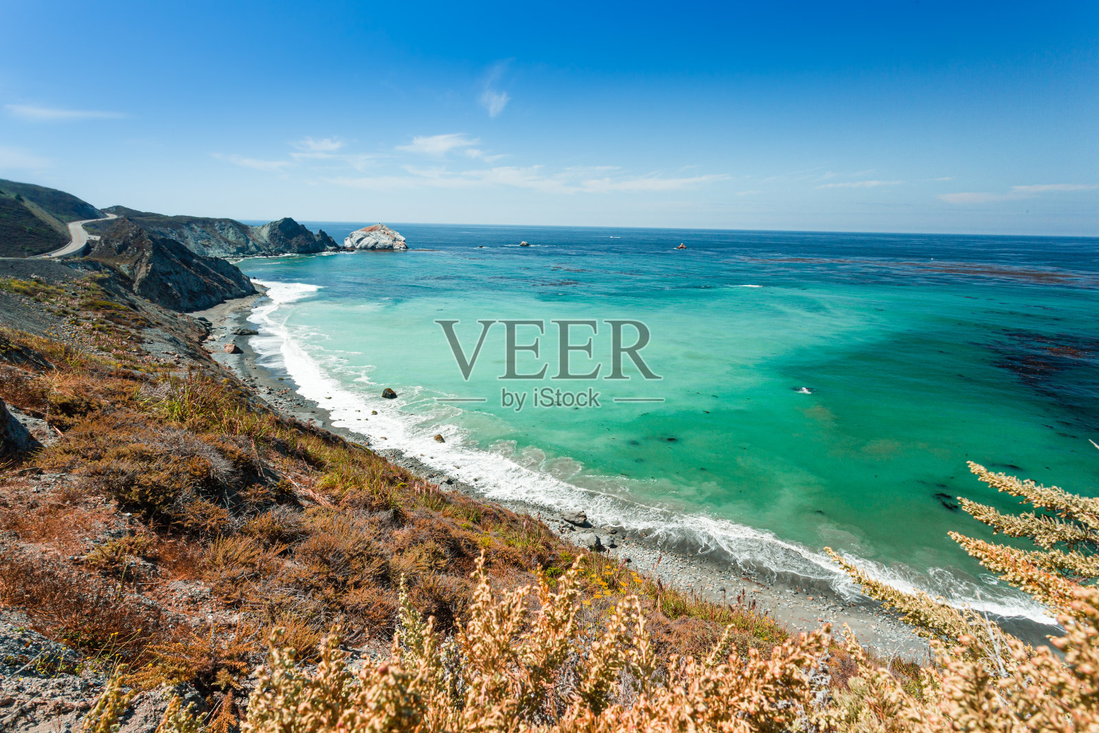 美丽的景色在加利福尼亚海岸-大苏尔照片摄影图片