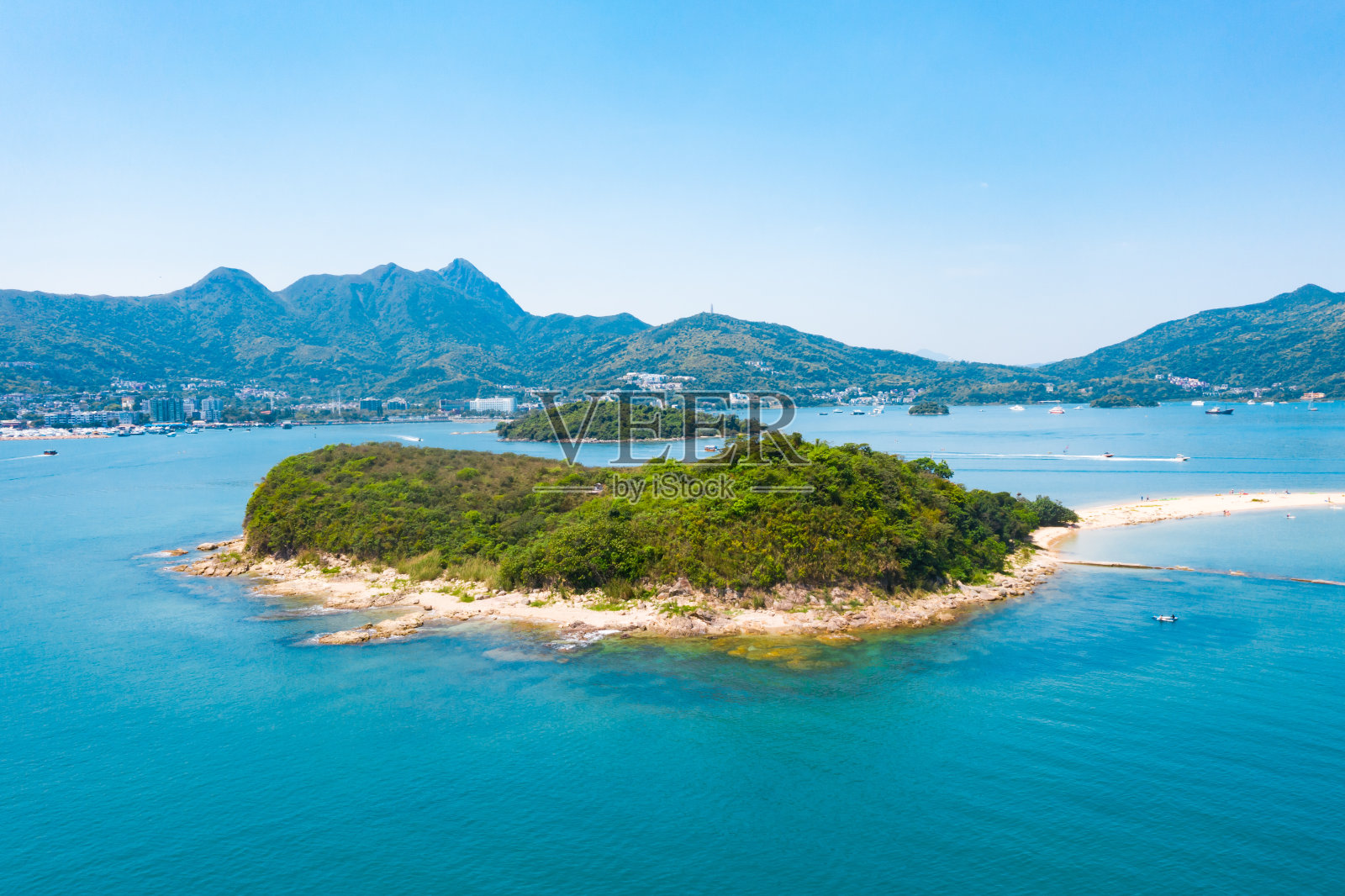 香港西贡村的尖岛照片摄影图片