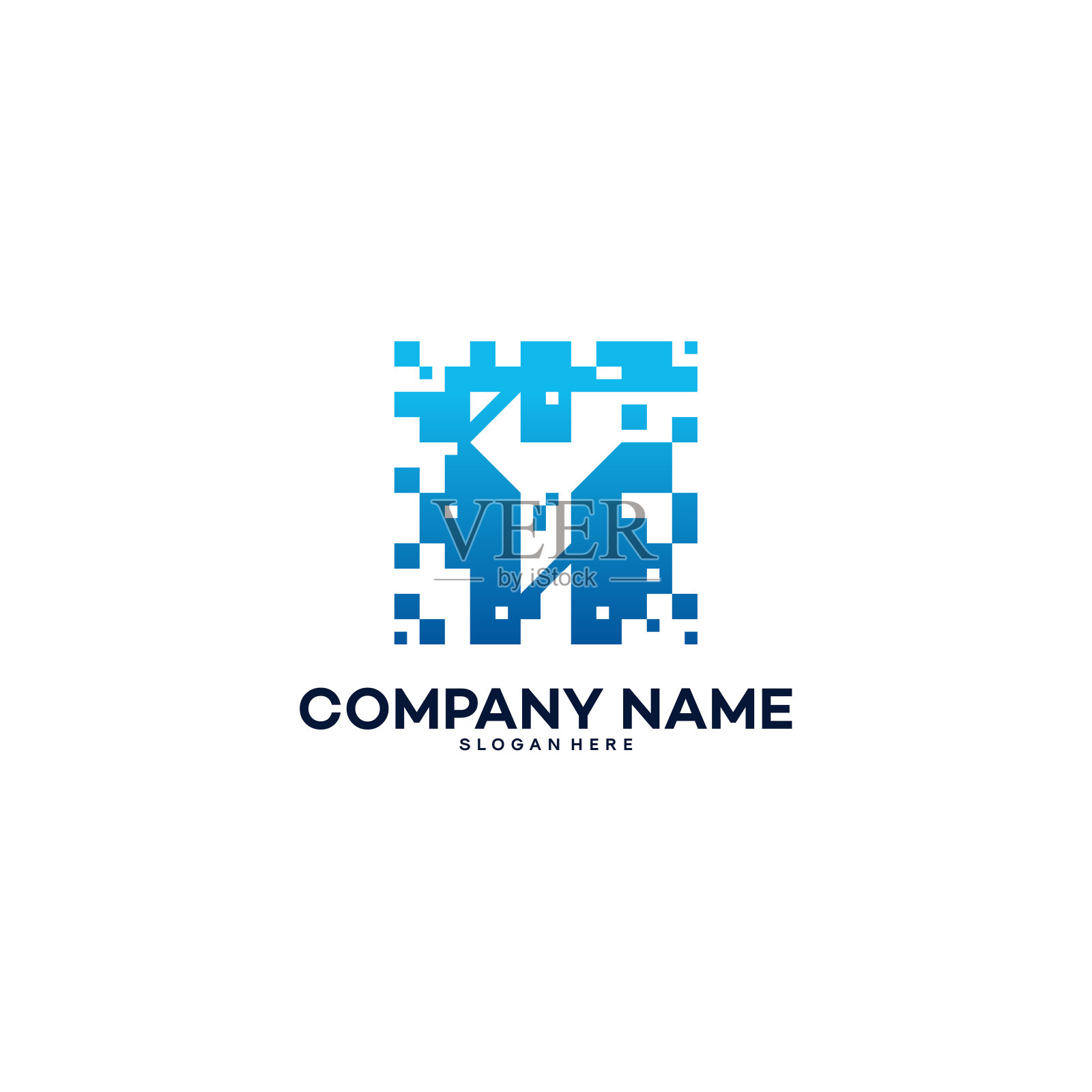 现代Y像素初始标识设计矢量模板插画图片素材