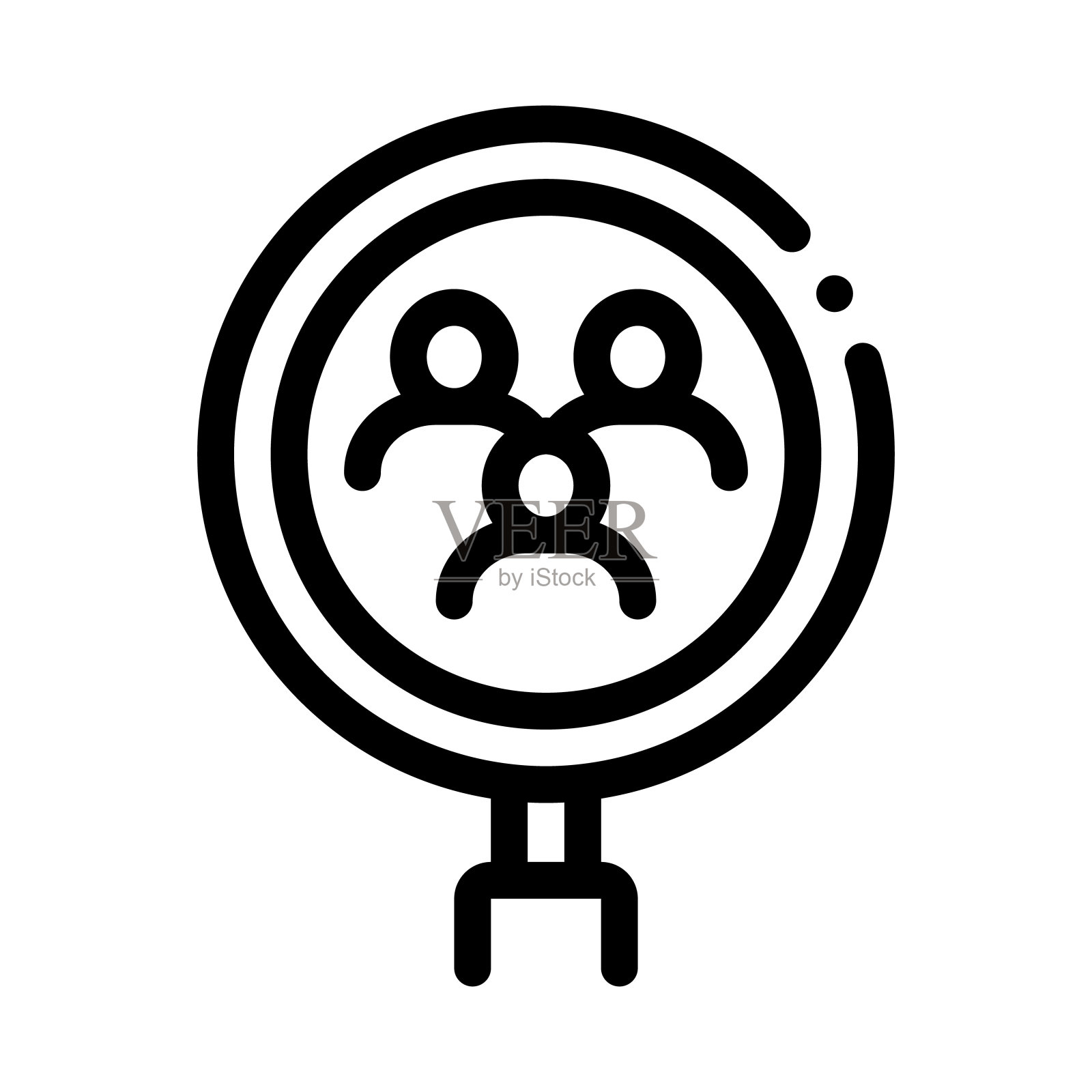 人们研究图标矢量轮廓插图插画图片素材