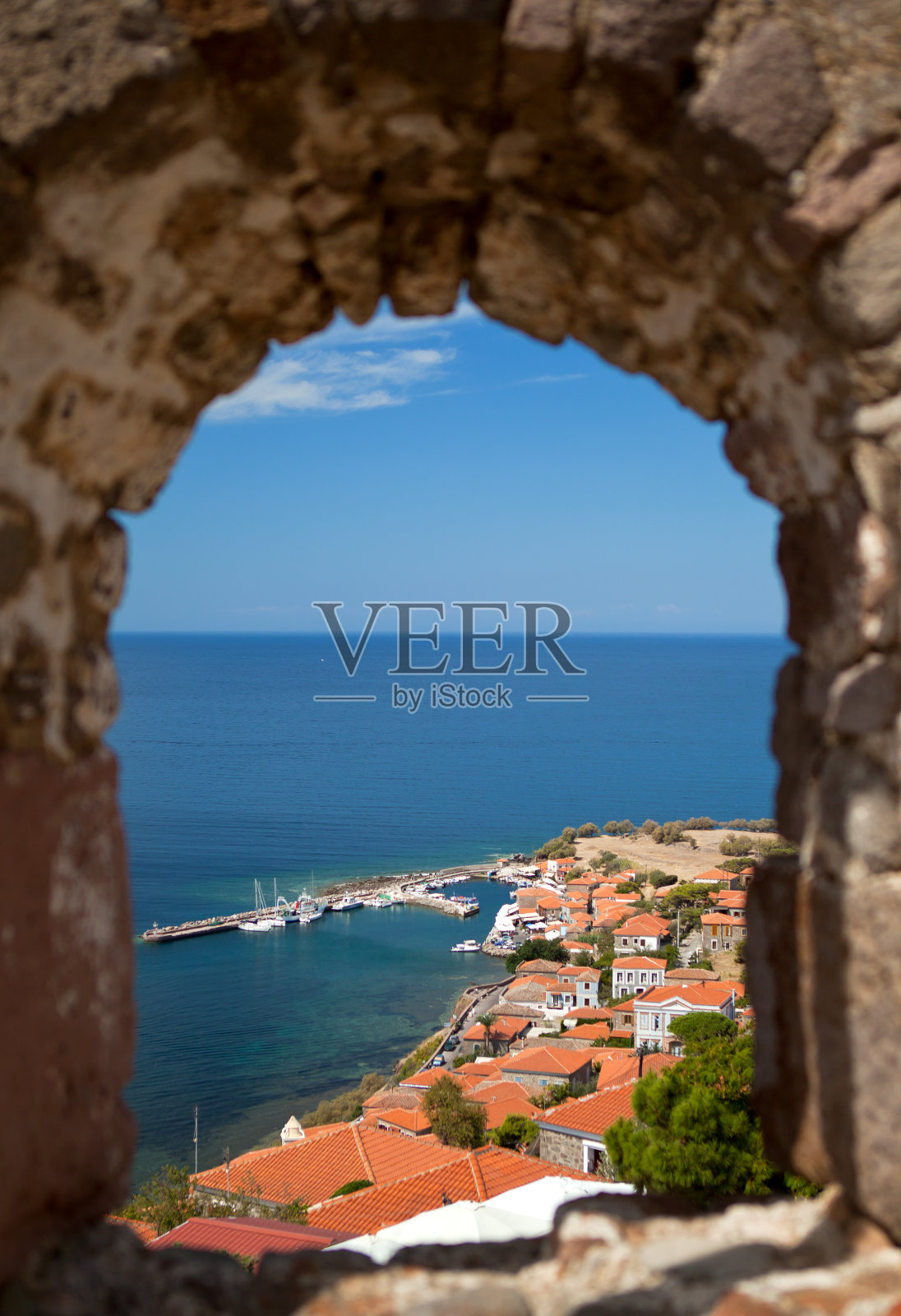 莫利沃斯城堡莱斯沃斯希腊照片摄影图片