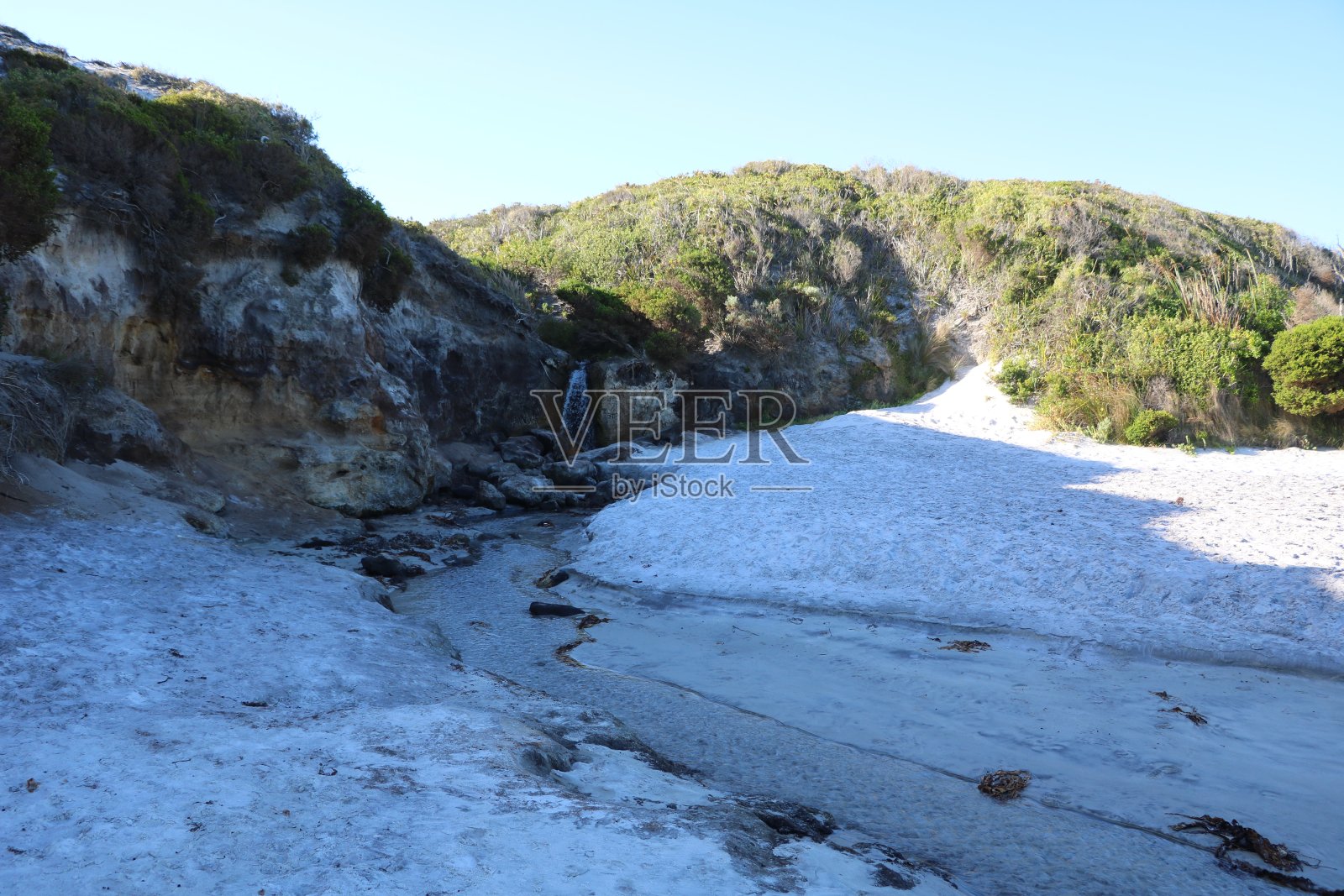 在澳大利亚西部威廉湾国家公园的瀑布海滩度假照片摄影图片