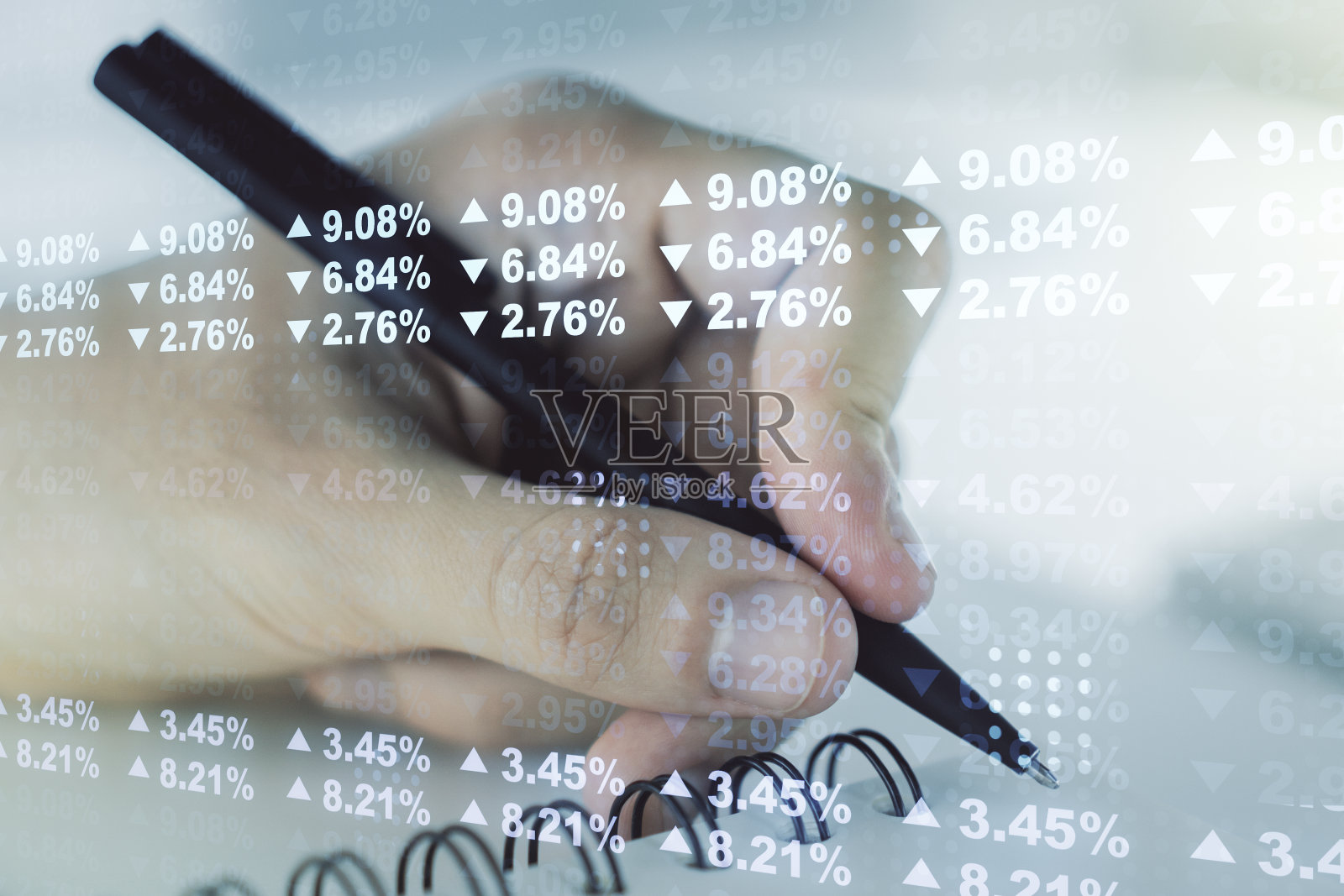 多曝光抽象图形数据电子表格草图与手写日记的背景，分析和分析概念照片摄影图片