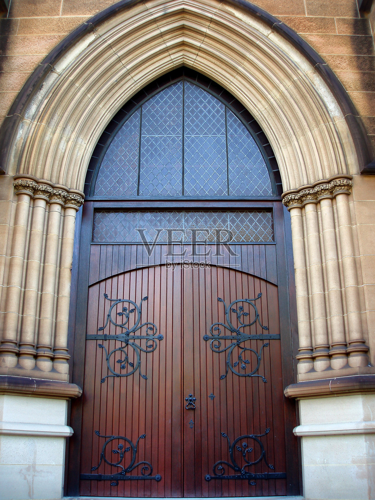 悉尼圣玛丽大教堂的门照片摄影图片