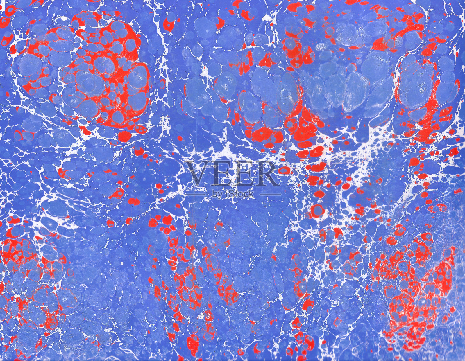 手工制作的蓝色红色大理石背景插画图片素材