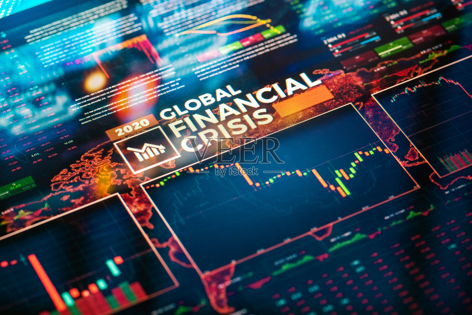 全球金融危机的概念背景照片摄影图片