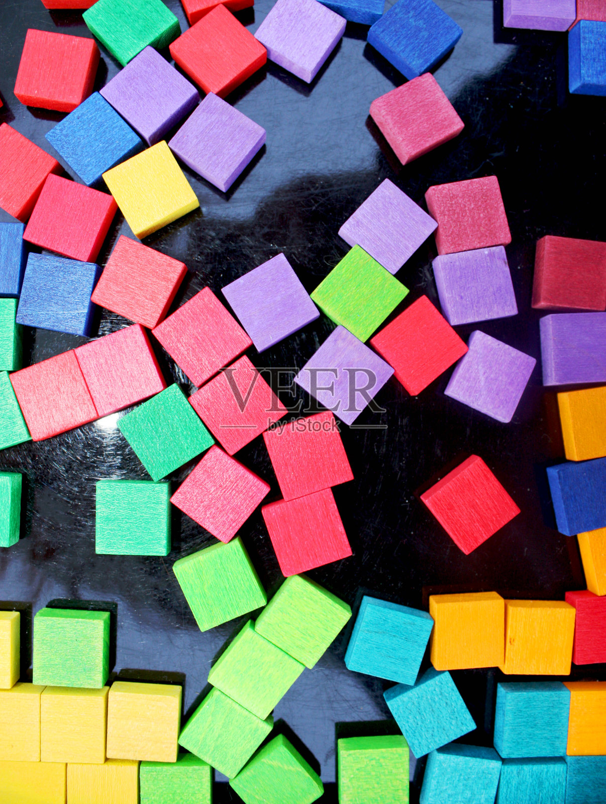 彩色的木制方形照片摄影图片