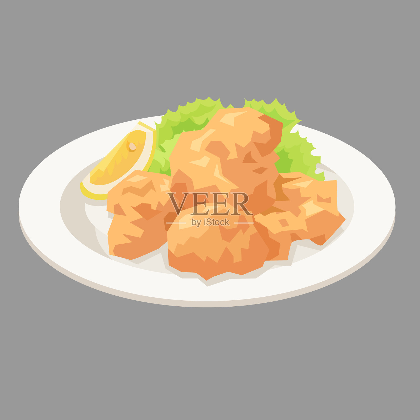 炸鸡插画图片素材