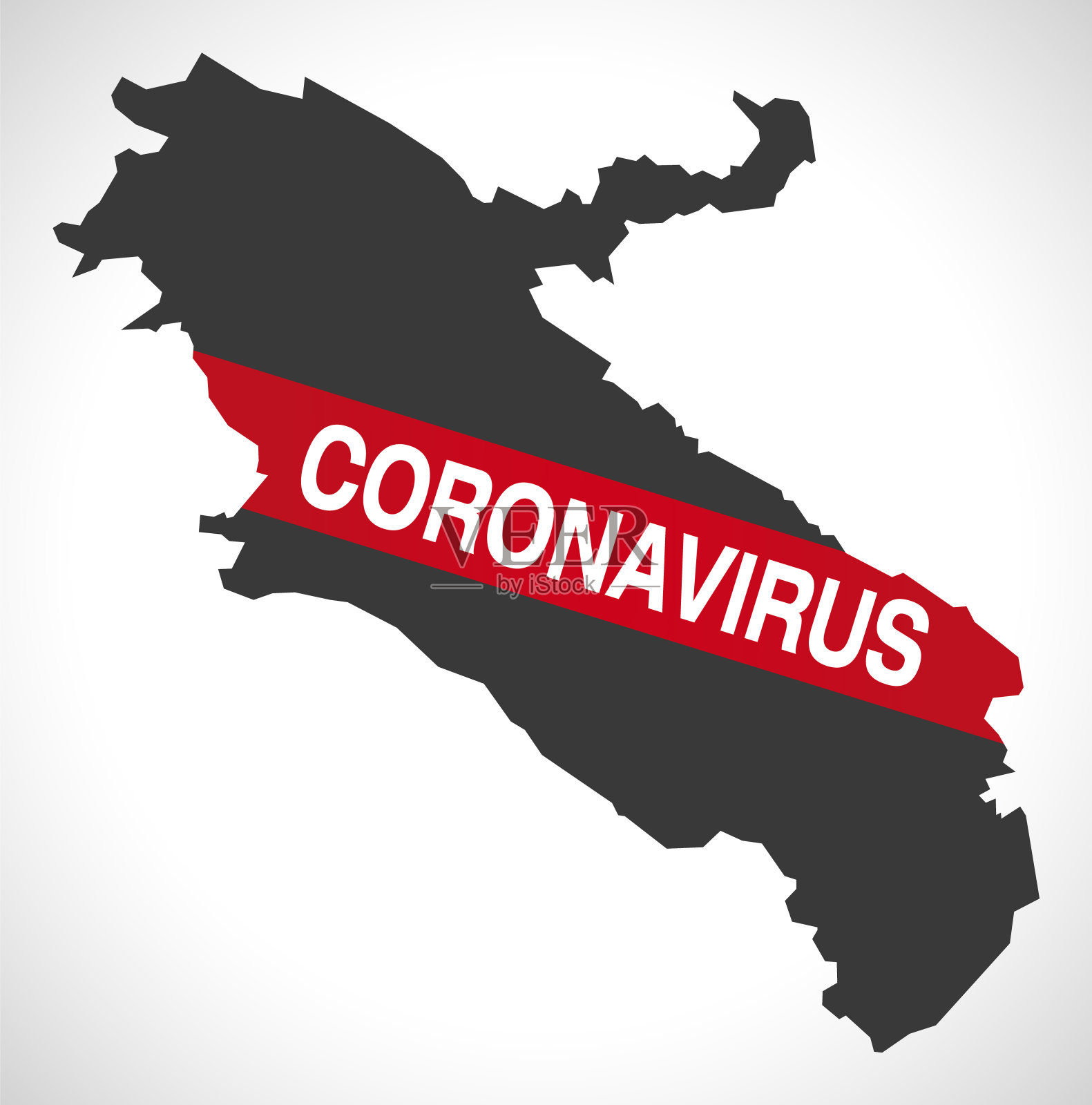 伊朗伊拉姆省冠状病毒警告插图地图插画图片素材