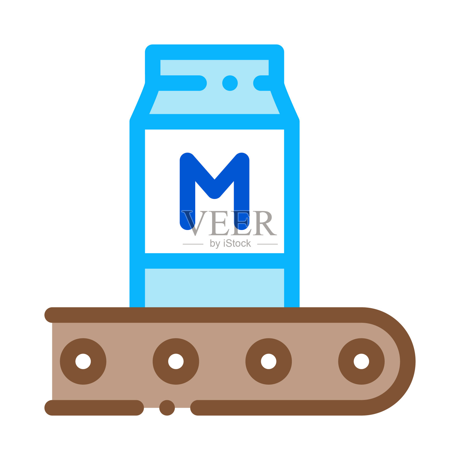 对流牛奶瓶图标矢量轮廓插图插画图片素材