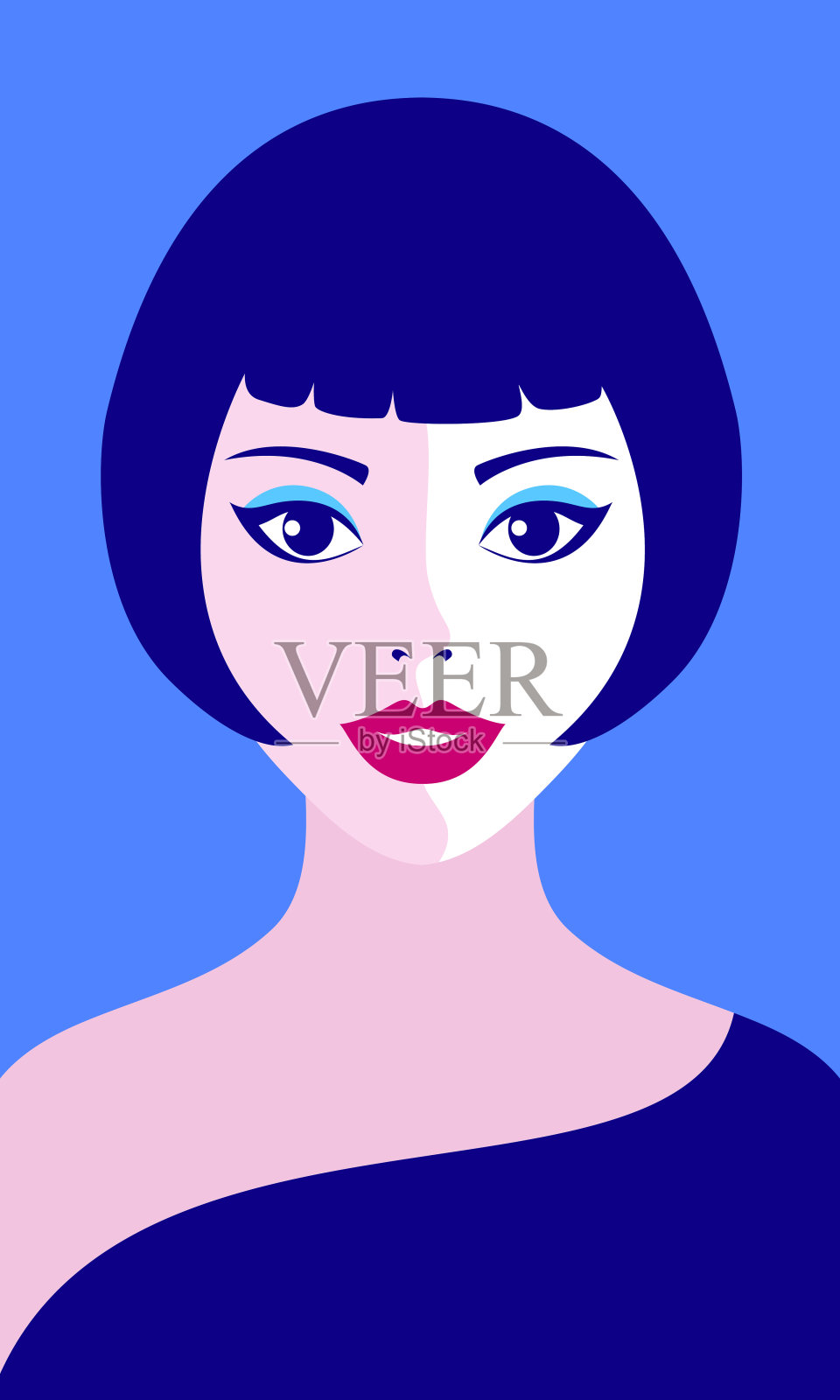 海报与女人插画图片素材