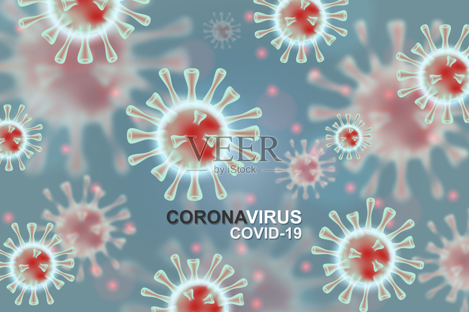 冠状病毒抽象背景载体插画图片素材