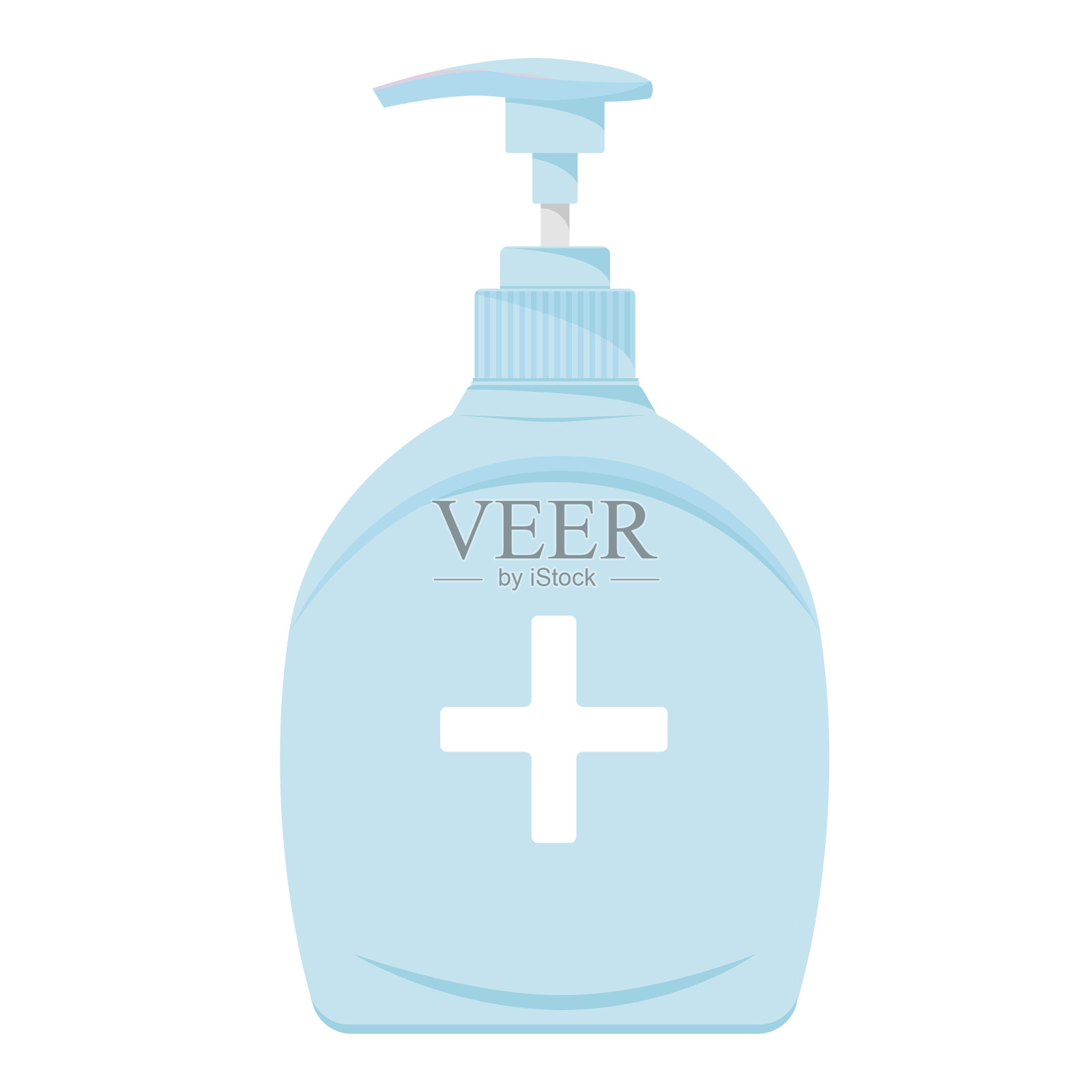 抗菌洗手液喷雾。喷雾瓶图标插画图片素材