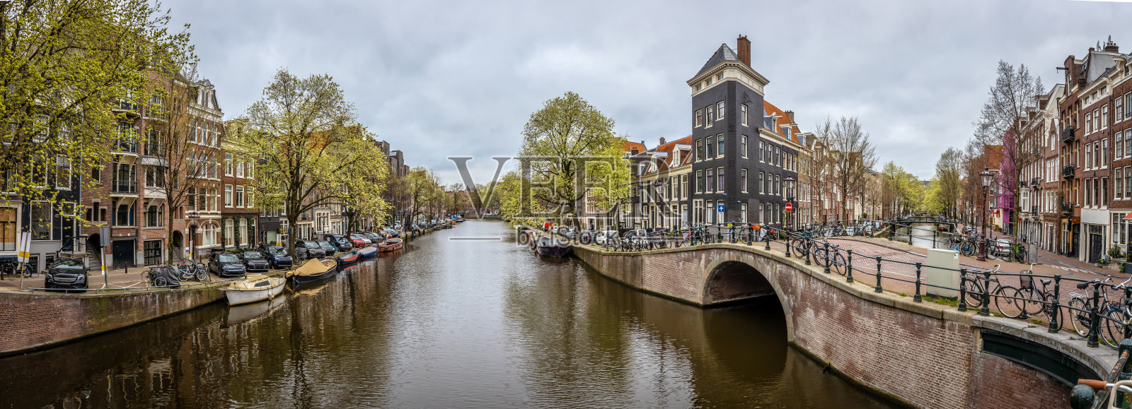 荷兰阿姆斯特丹的晨景照片摄影图片