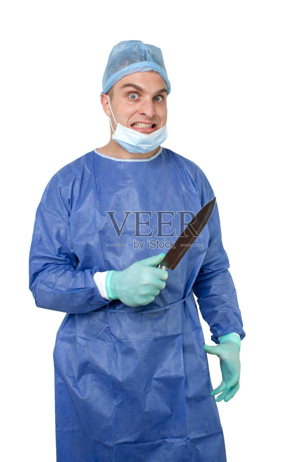 白人背景的男医生照片摄影图片