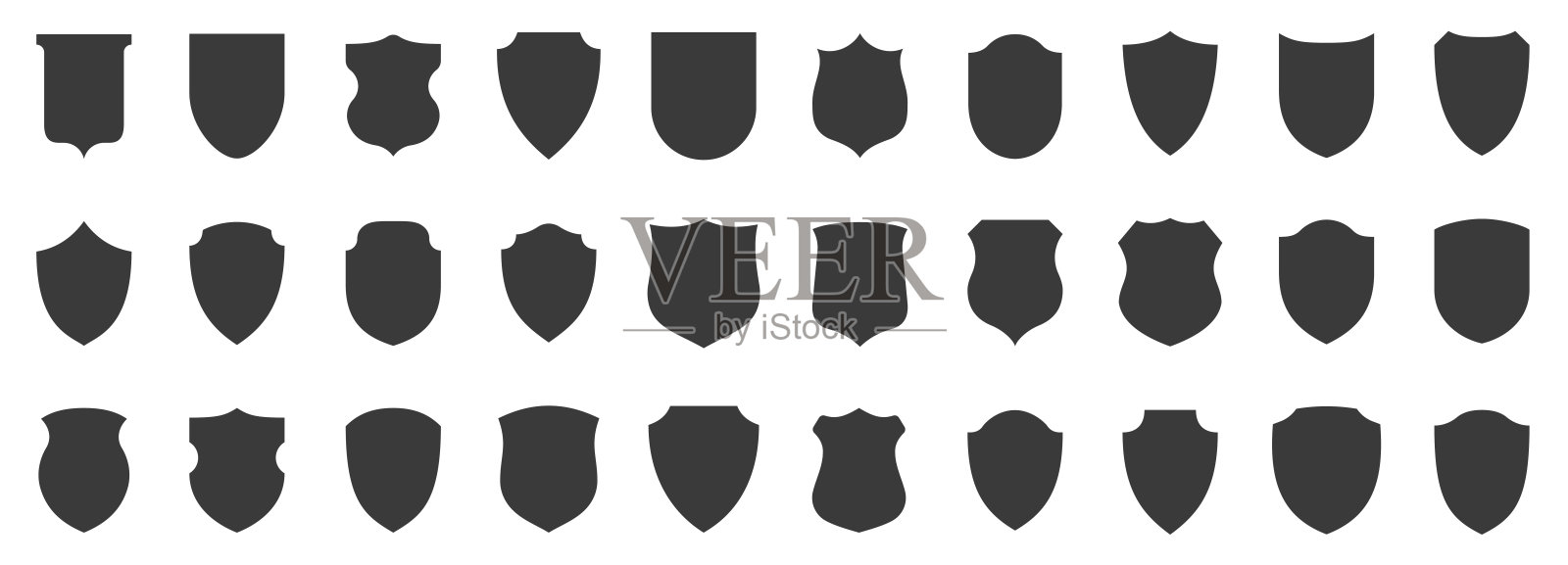 的盾牌。保护。矢量图形插画图片素材