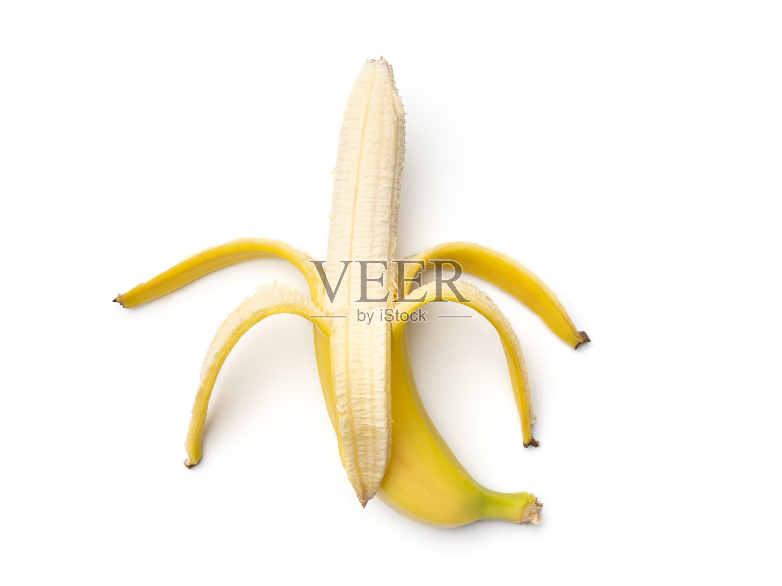 在白色背景上孤立的香蕉照片摄影图片
