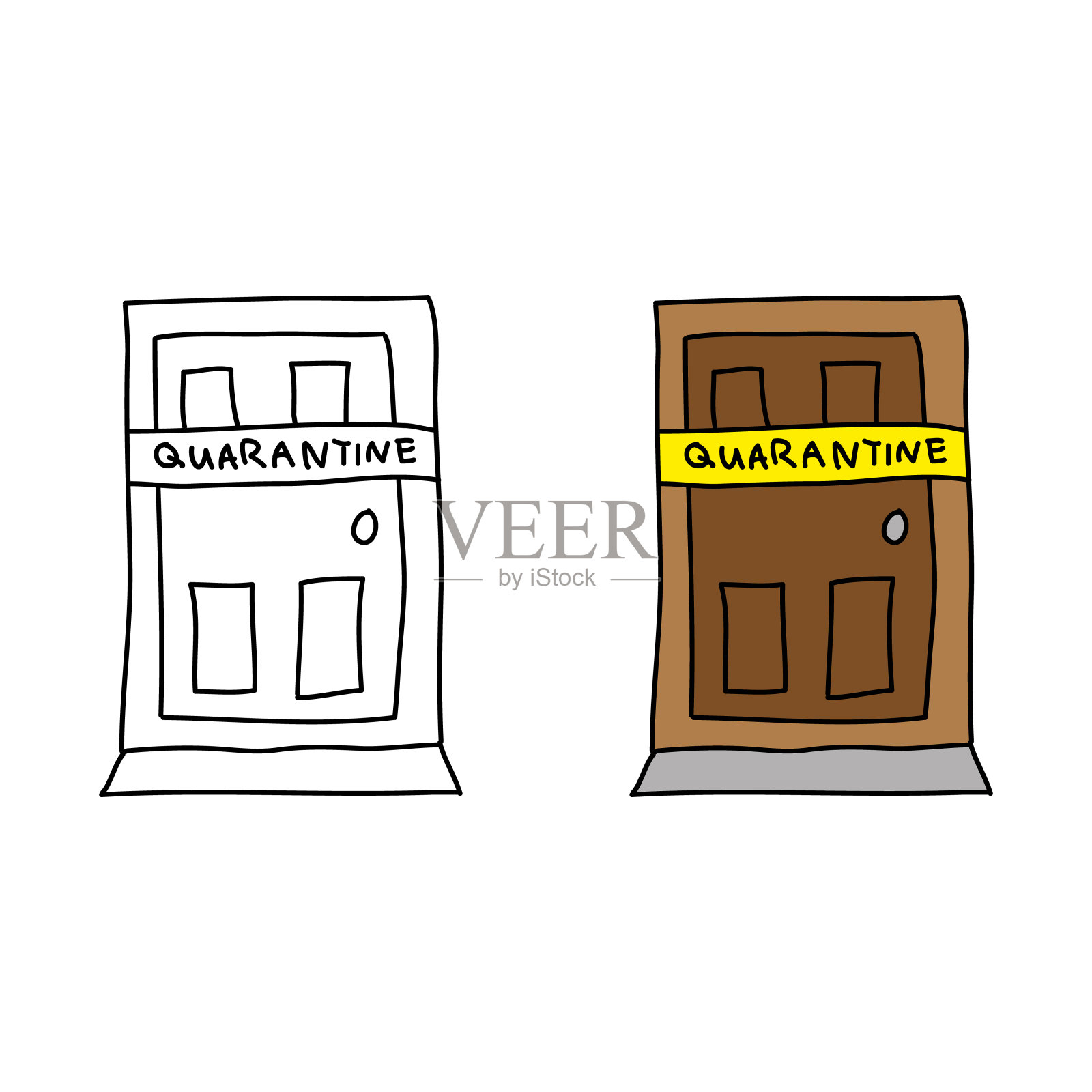 隔离2插画图片素材