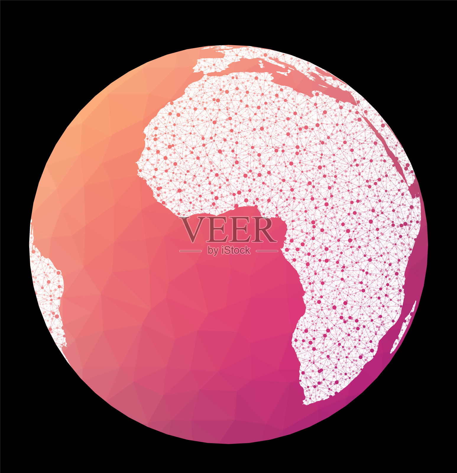 世界网络图。插画图片素材