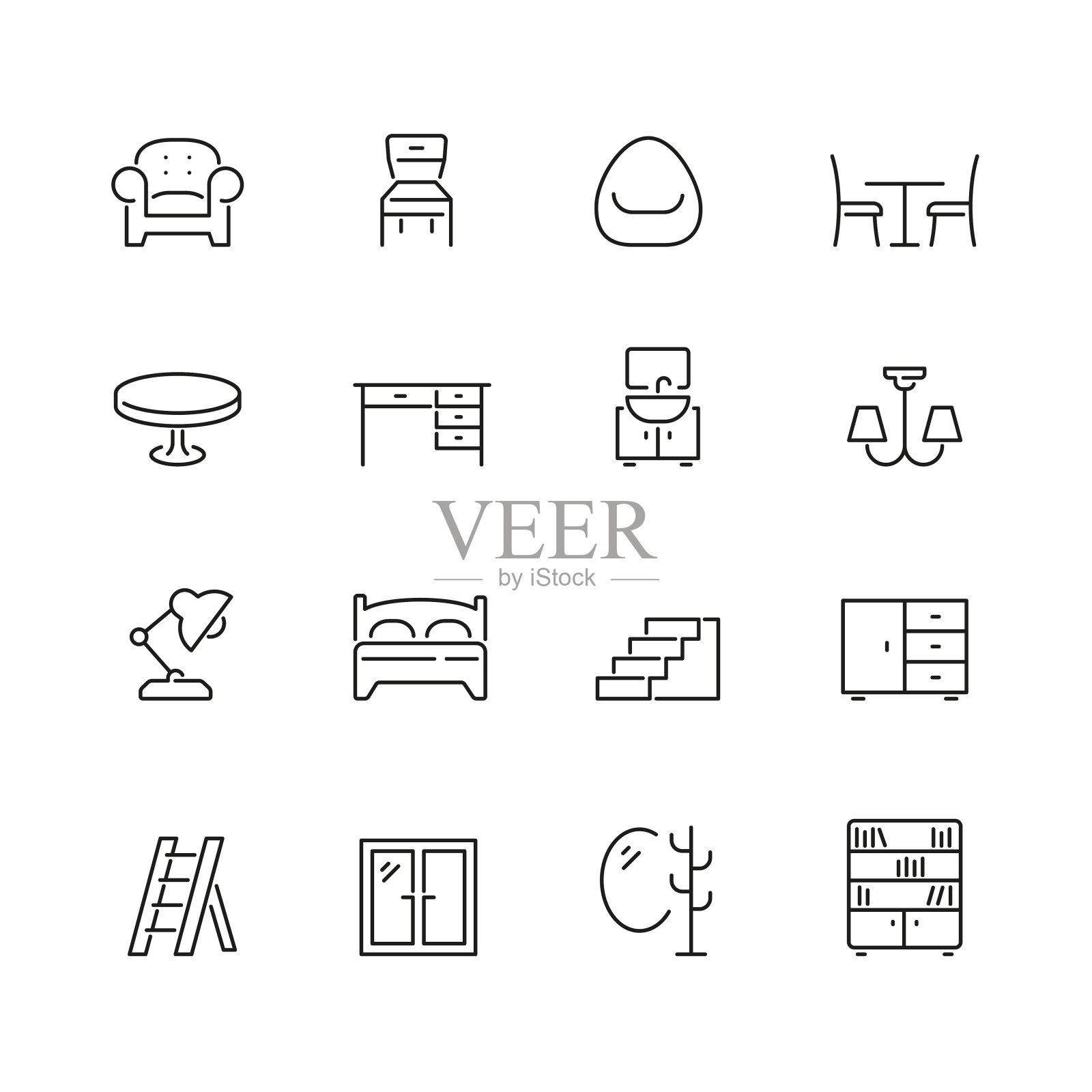 家具相关的图标图标素材