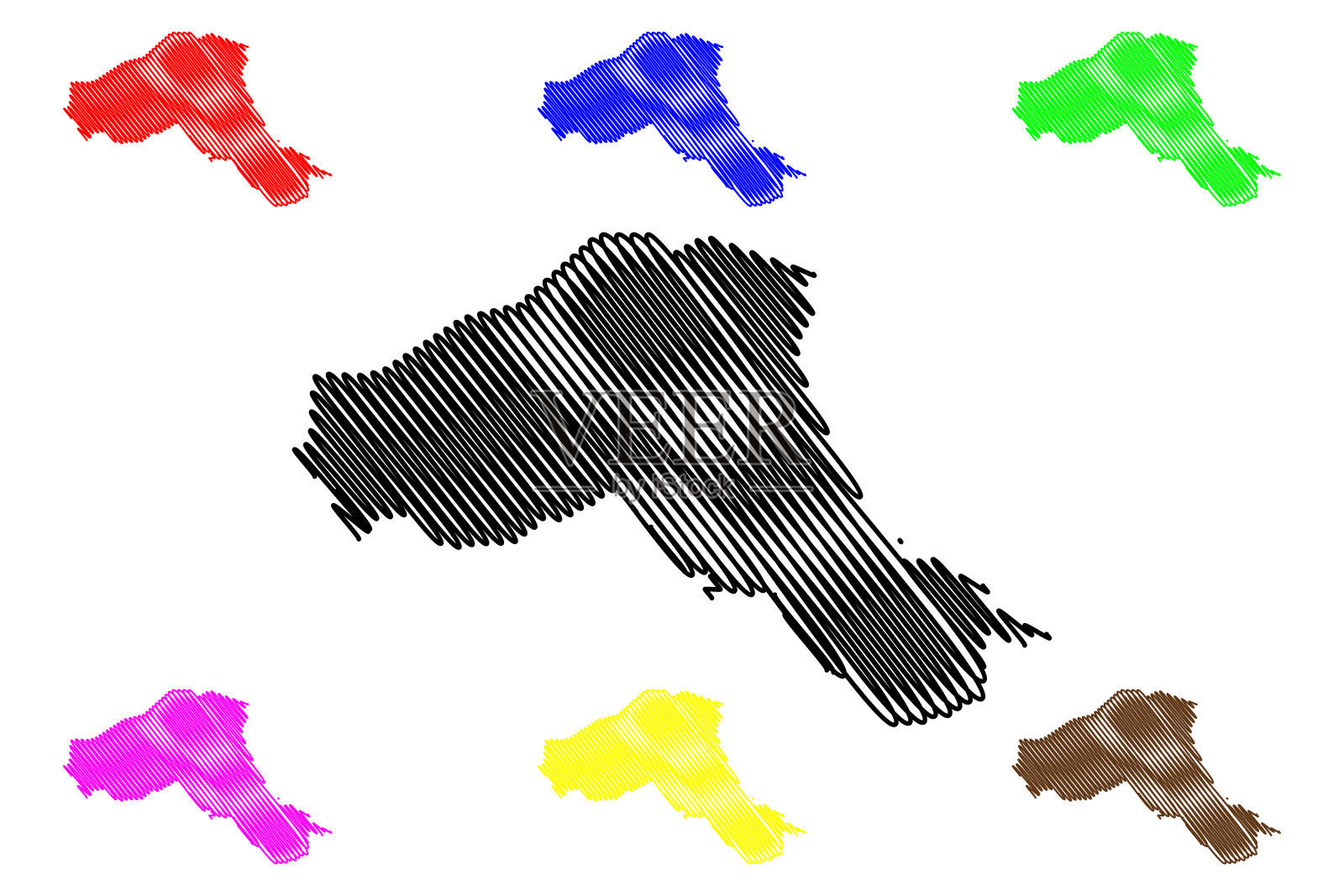 萨赫勒地区地图插画图片素材